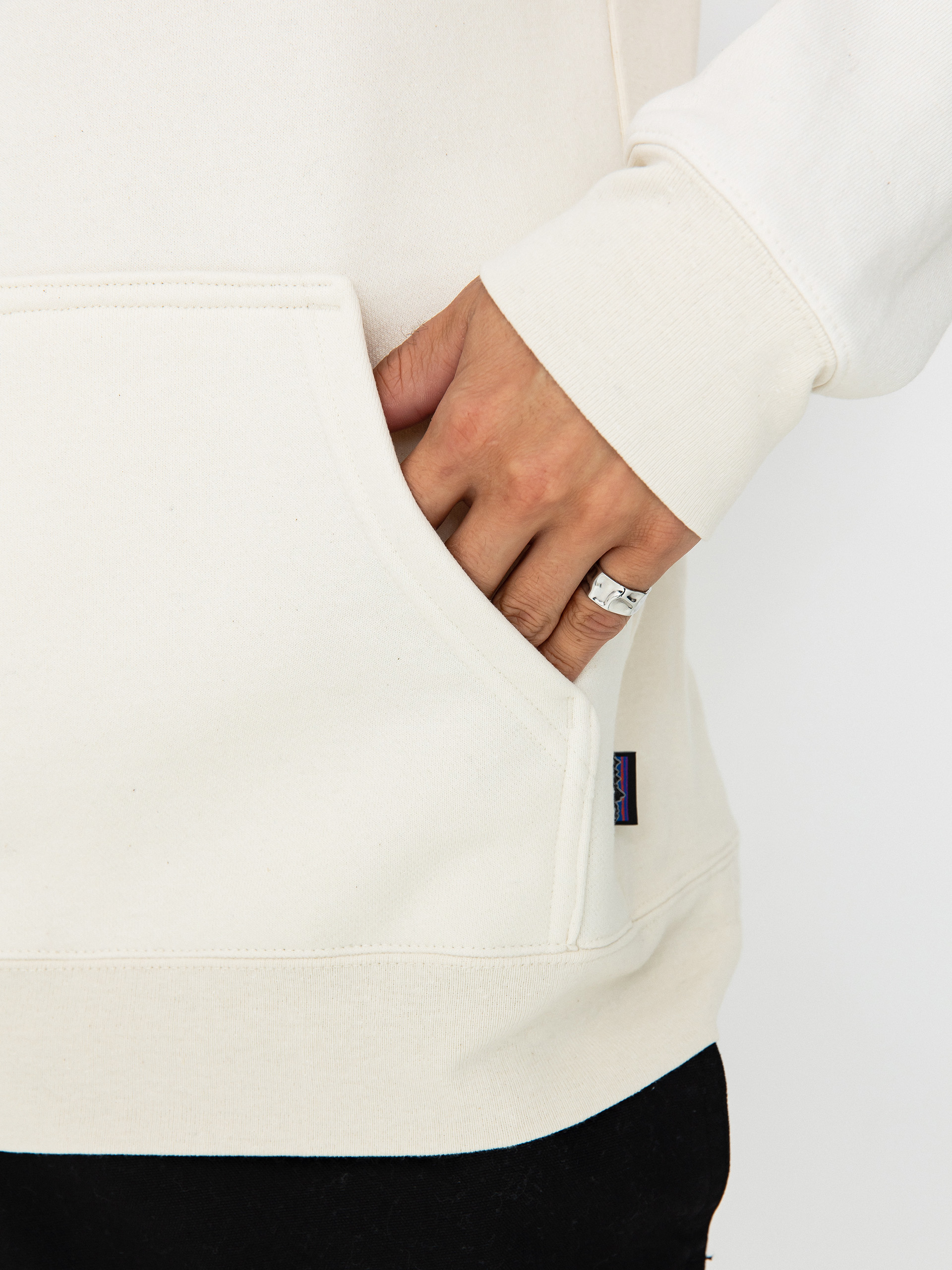 Суитшърт с качулка Patagonia Chouinard Crest Uprisal HD (birch white)