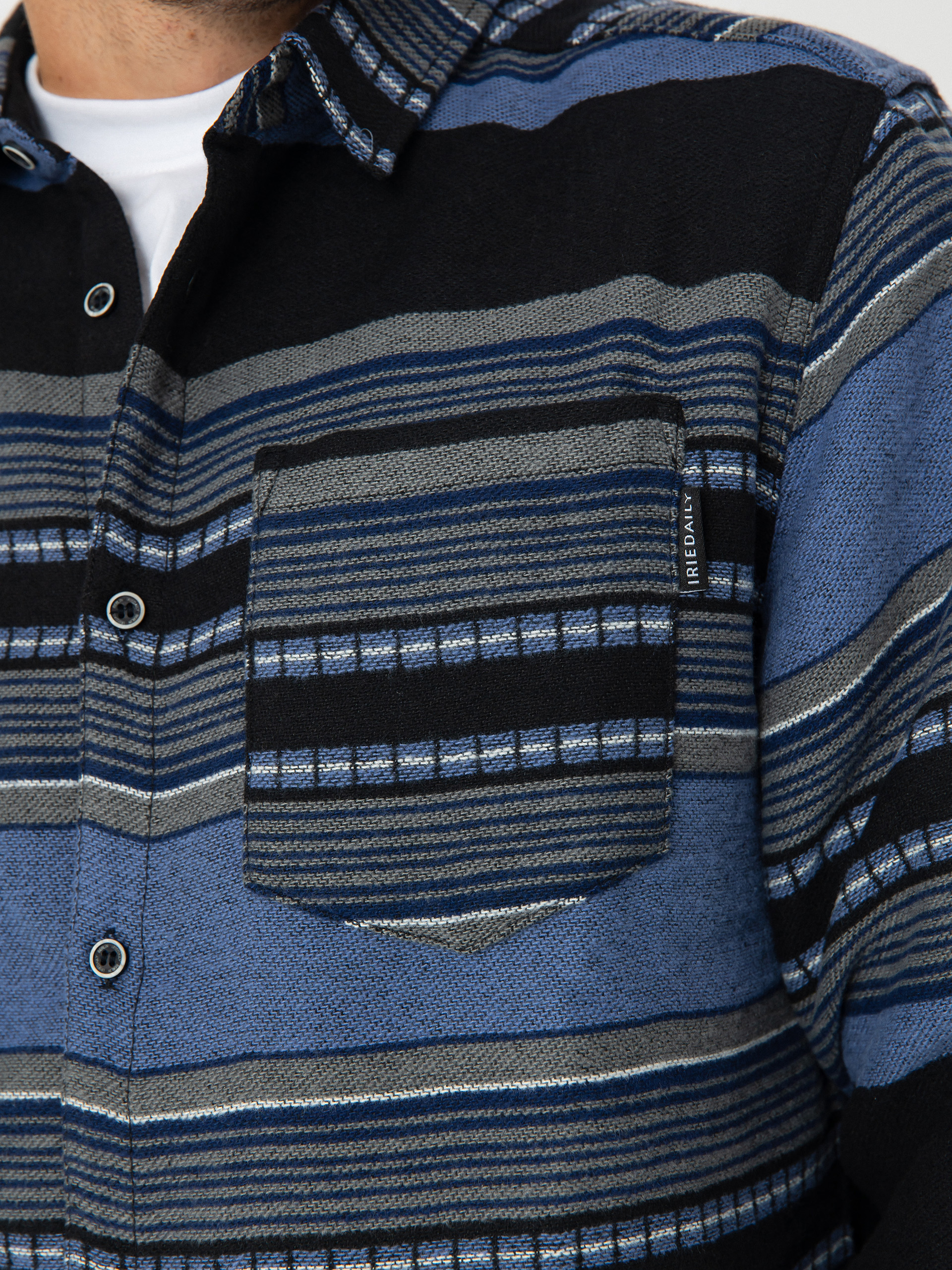 Риза Iriedaily Santania (navy grey)