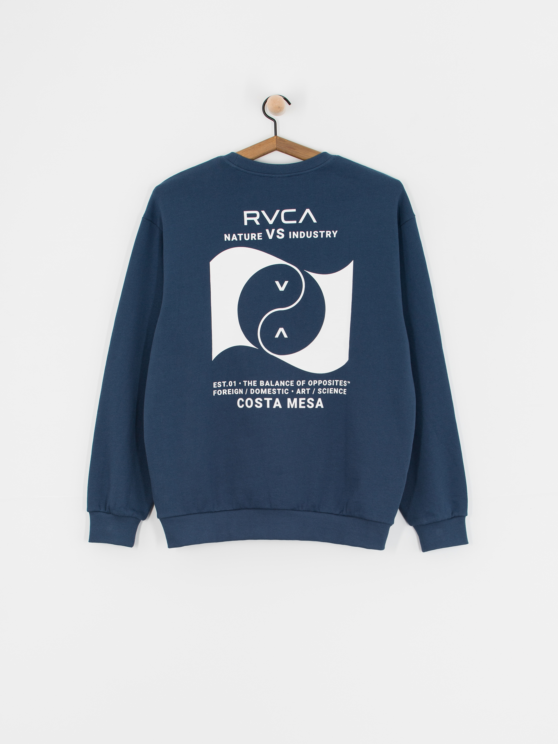 Суитшърт RVCA Balance Banner Crew (army blue)