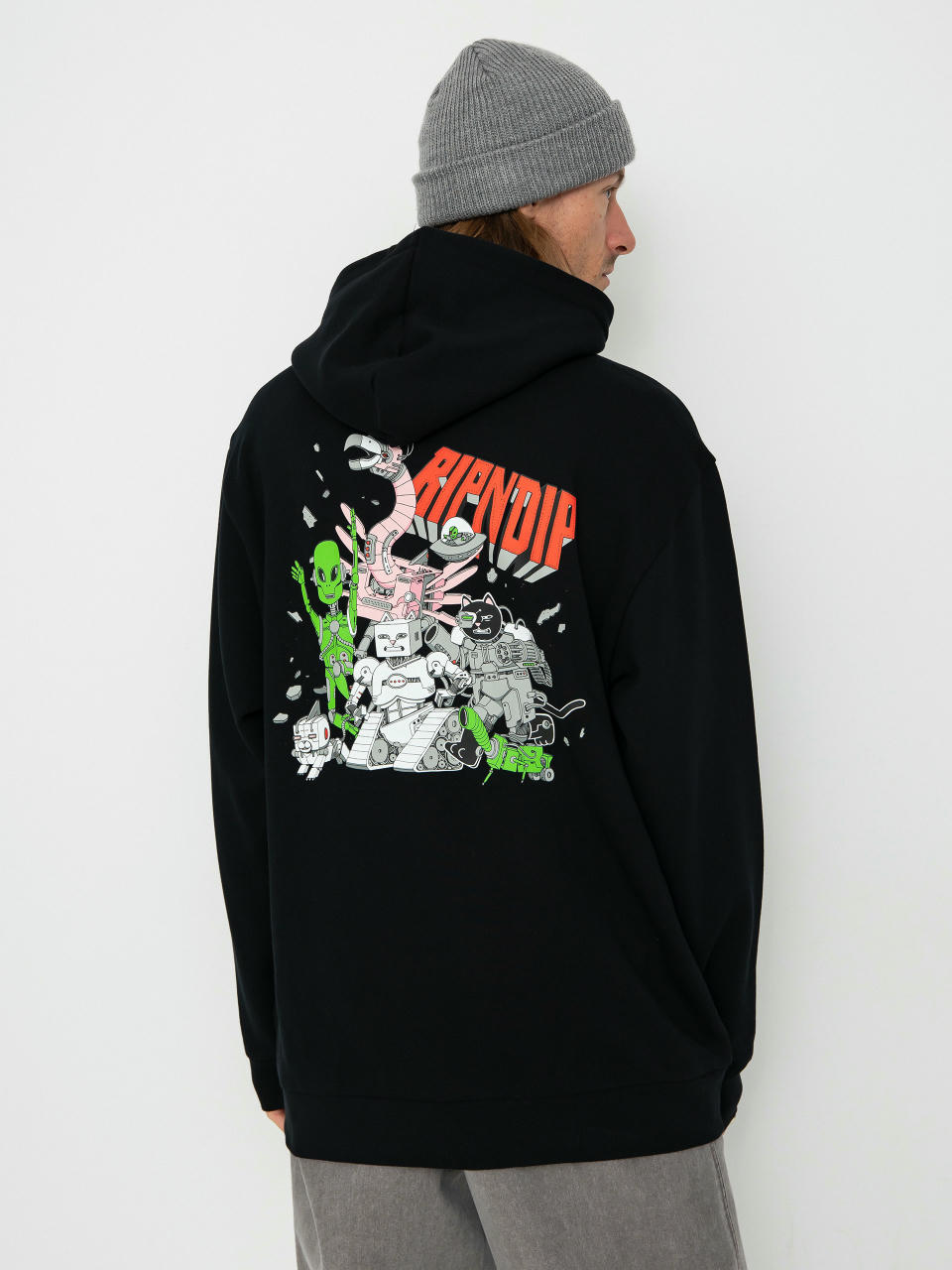 Суитшърт с качулка RipNDip Tomorrowland HD (black)