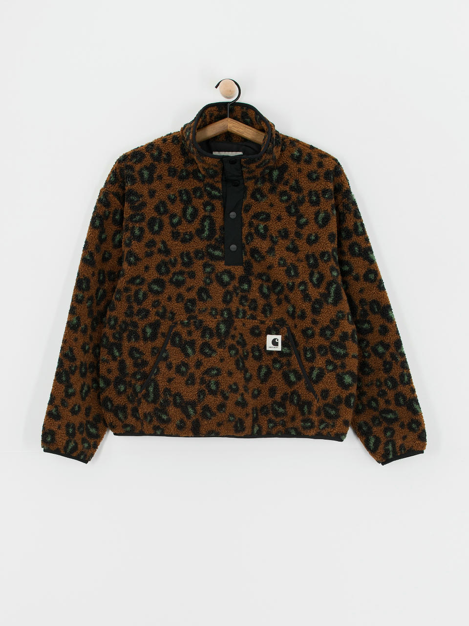 Дамски Поларени суитшърт Carhartt WIP Elliot (camo leo jacquard/tamarind/black)