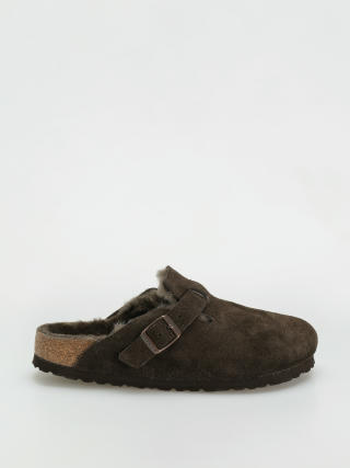 Чехли Birkenstock Boston Shearling Suede Leather Fur Narrow Wmn (mocha)