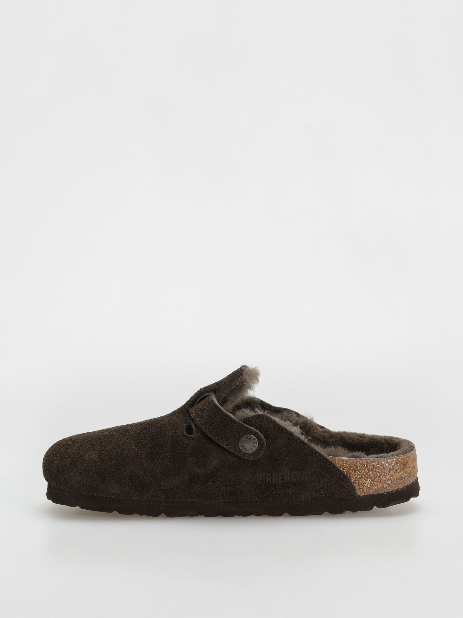 Чехли Birkenstock Boston Shearling Suede Leather Fur Narrow Wmn (mocha)
