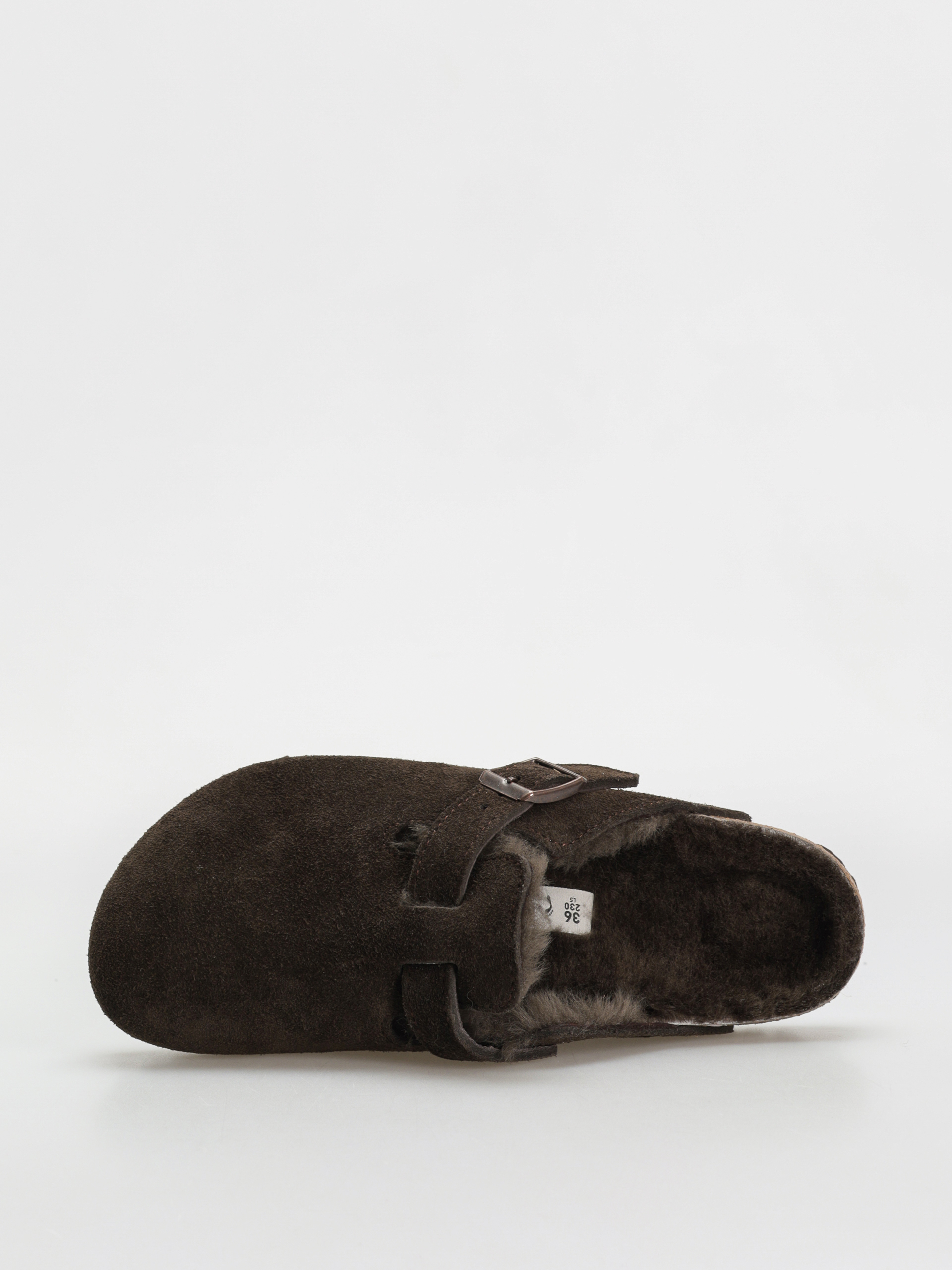 Чехли Birkenstock Boston Shearling Suede Leather Fur Narrow Wmn (mocha)