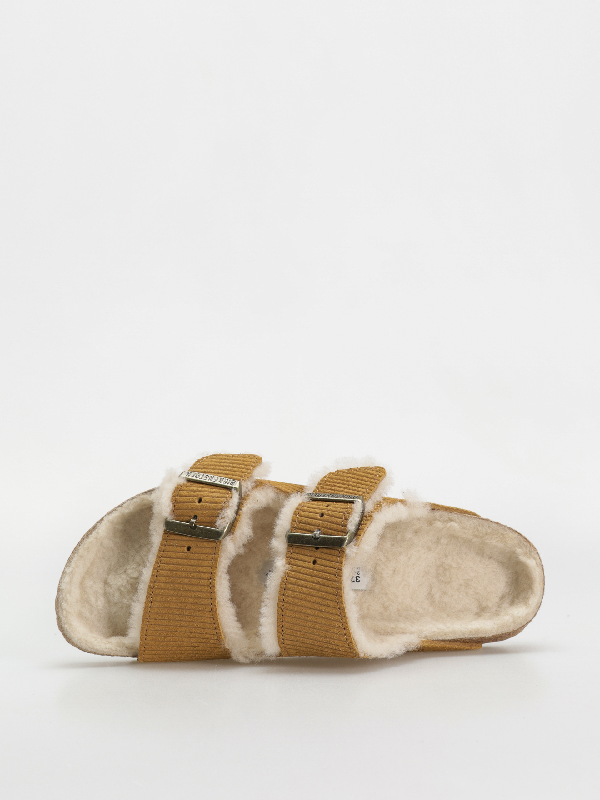 Чехли Birkenstock Arizona Fell Suede Leather Fur Narrow Wmn (corduroy cork brown)