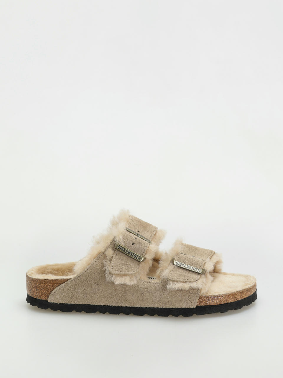 Чехли Birkenstock Arizona Shearling Suede Leather Fur Narrow Wmn (taupe)