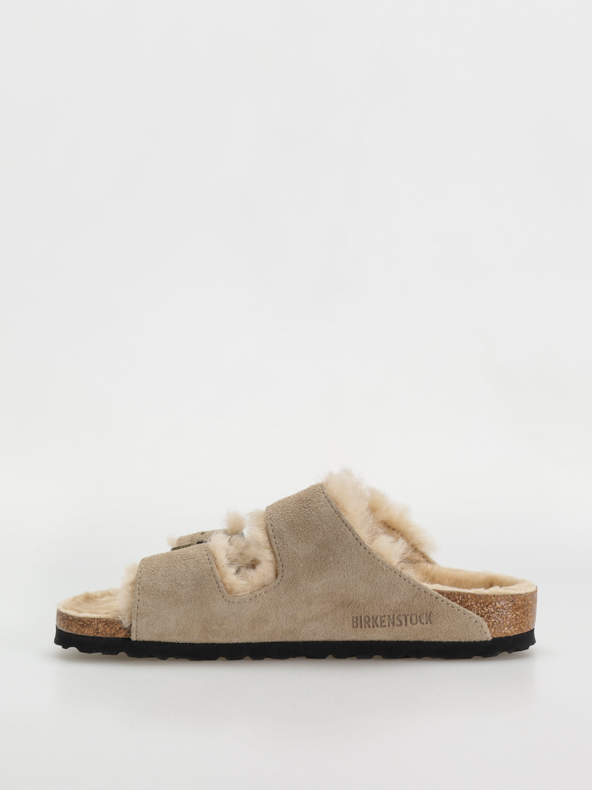Чехли Birkenstock Arizona Shearling Suede Leather Fur Narrow Wmn (taupe)