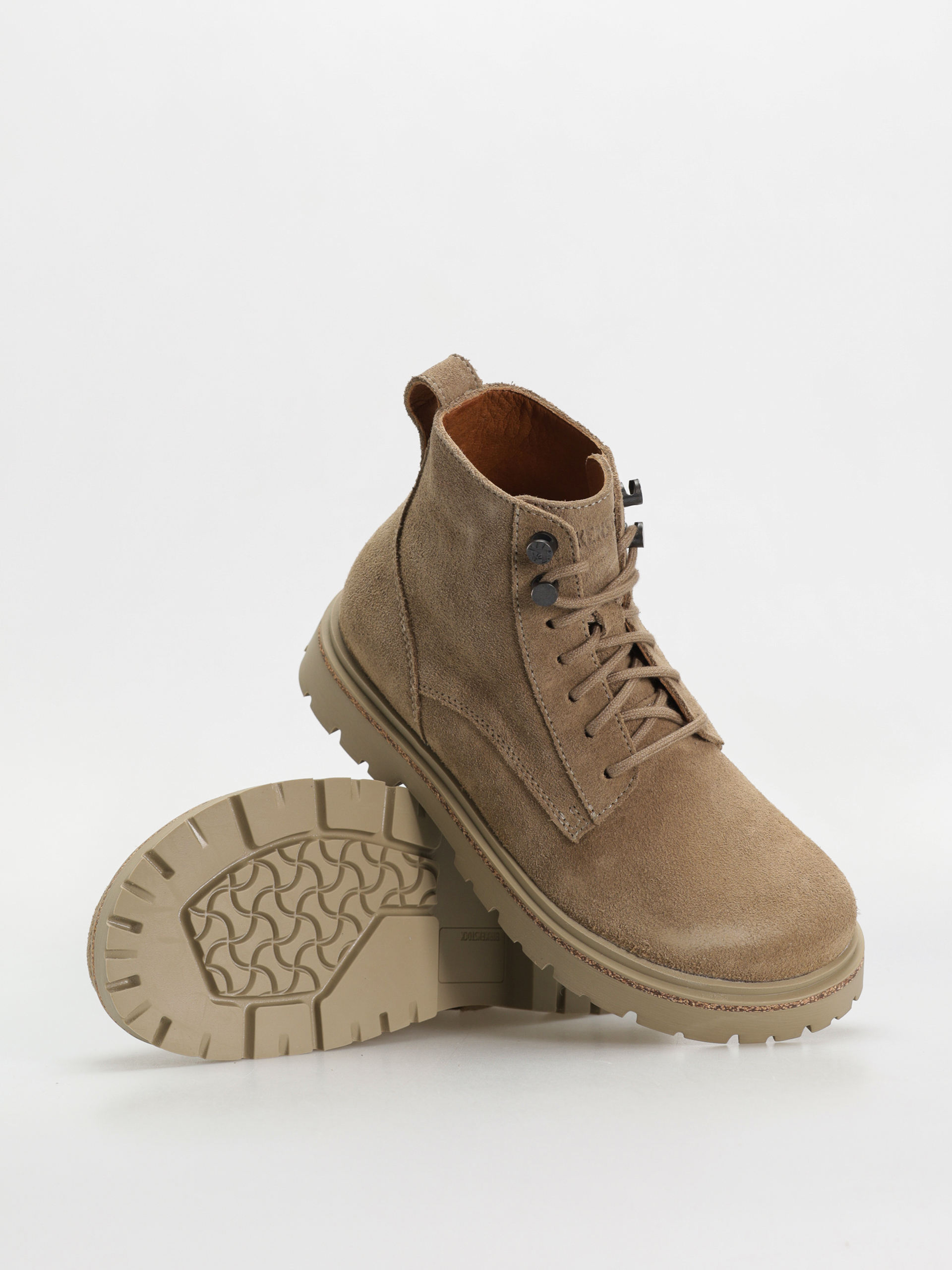 Обувки Birkenstock Highwood Lace Mid Suede Leather Narrow Wmn (taupe)