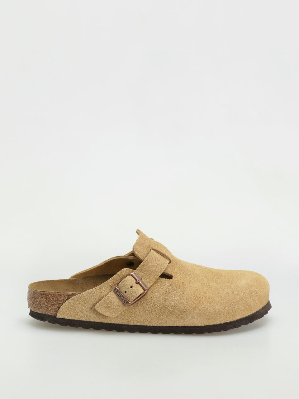 Чехли Birkenstock Boston Suede Leather Regular (latte cream)