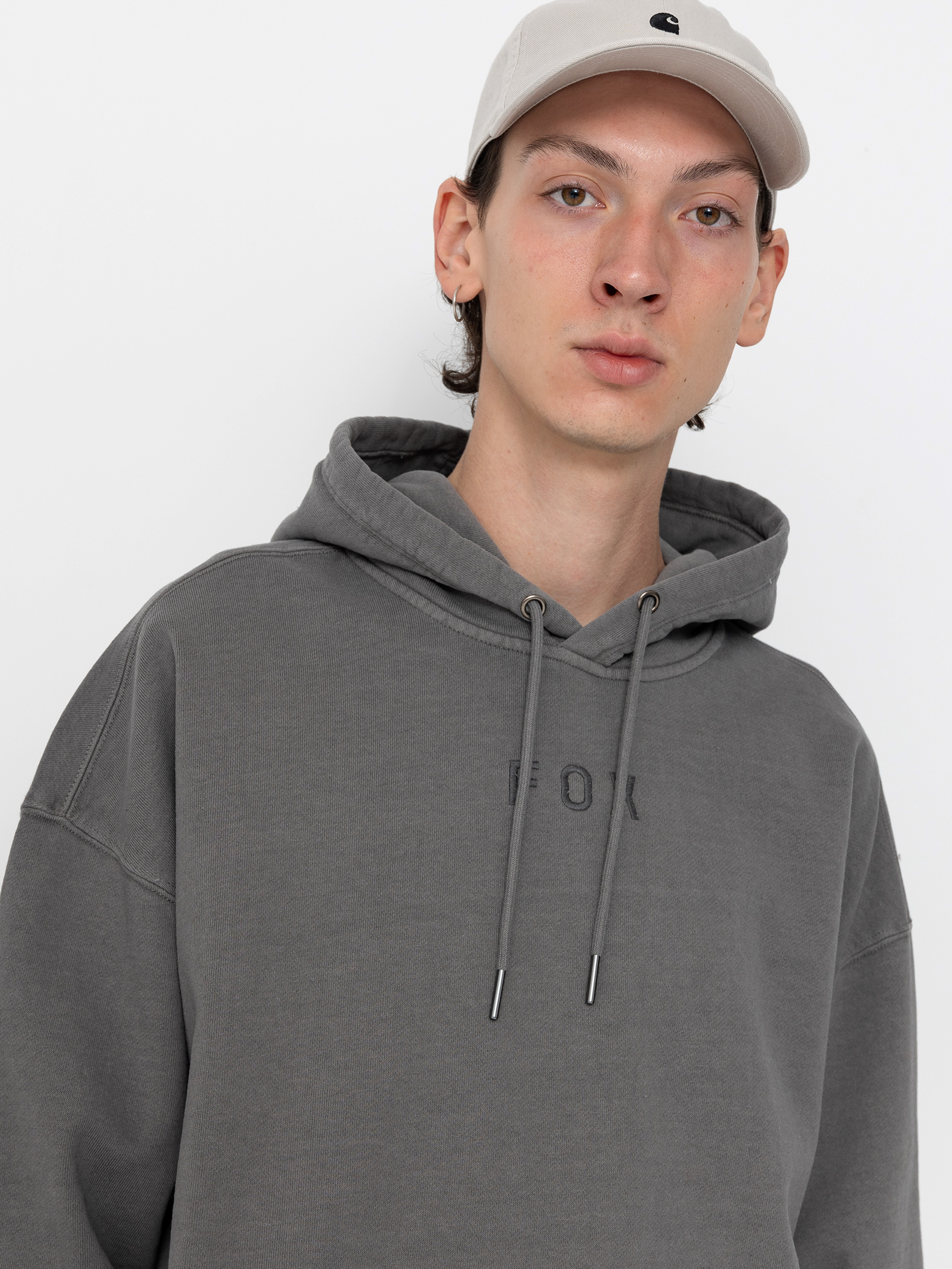 Суитшърт с качулка Fox Wordmark HD (petrol)