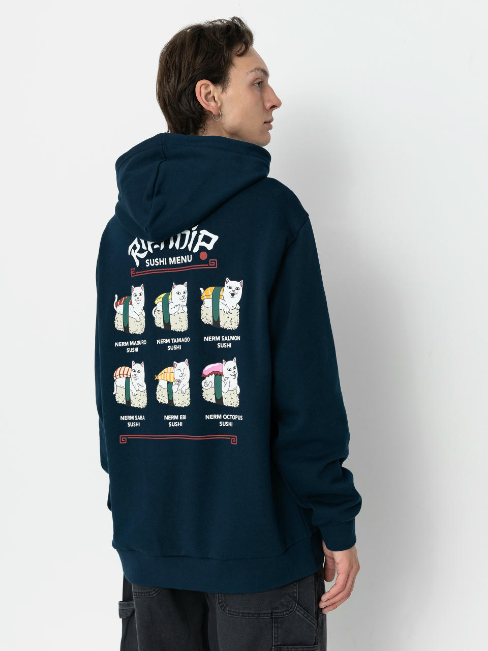 Суитшърт с качулка RipNDip Sushi Nerm HD (navy)