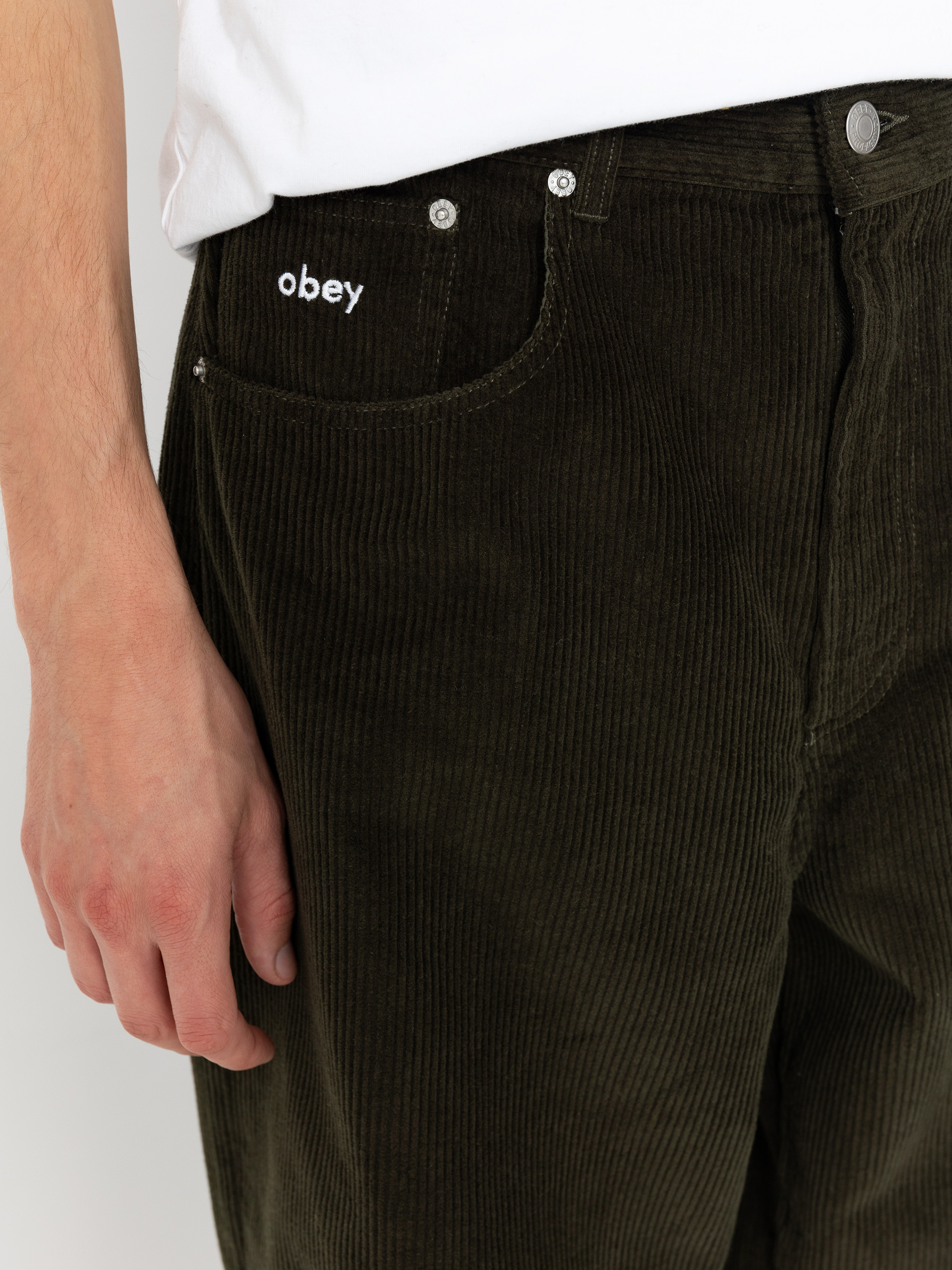 Панталони OBEY Bigwig Baggy Corduroy (rosin)