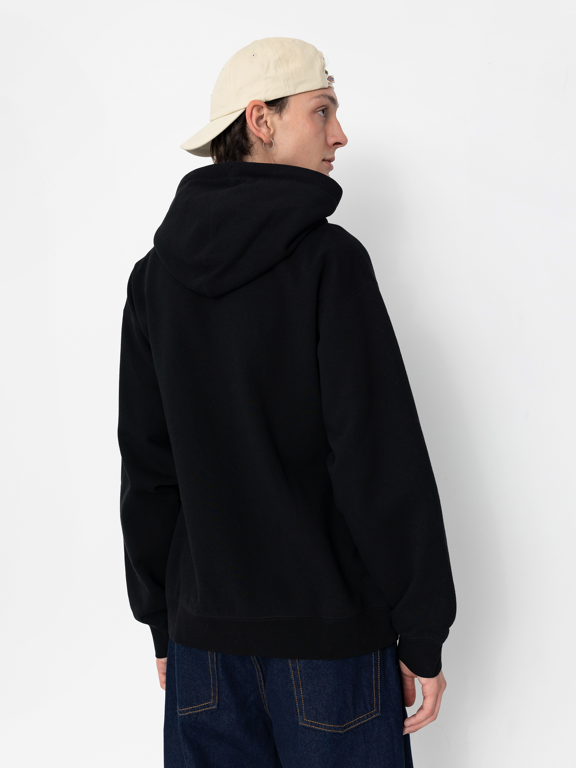 Суитшърт с качулка OBEY Quality Dissent HD (black)