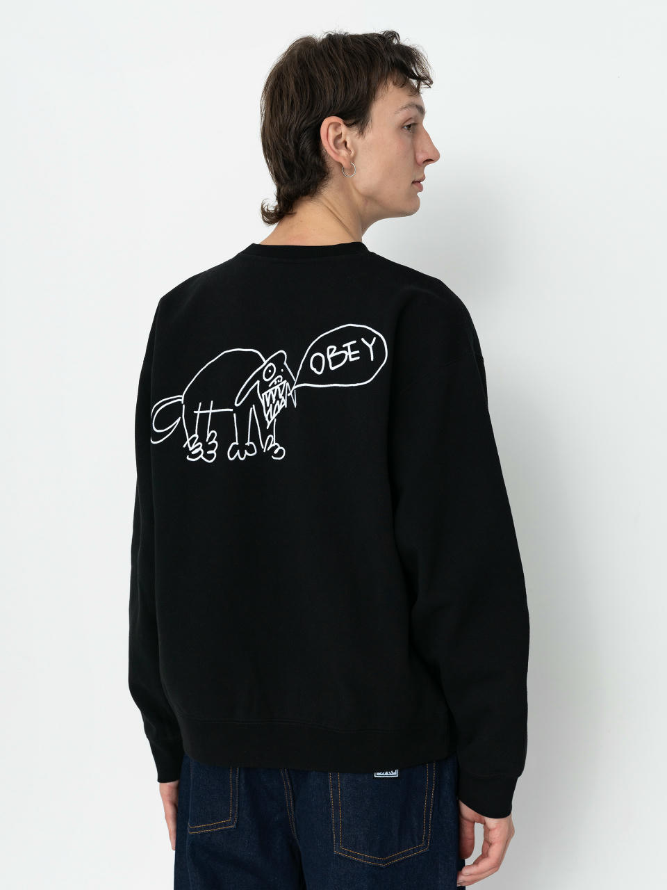 Суитшърт OBEY Dog Doodle (black)