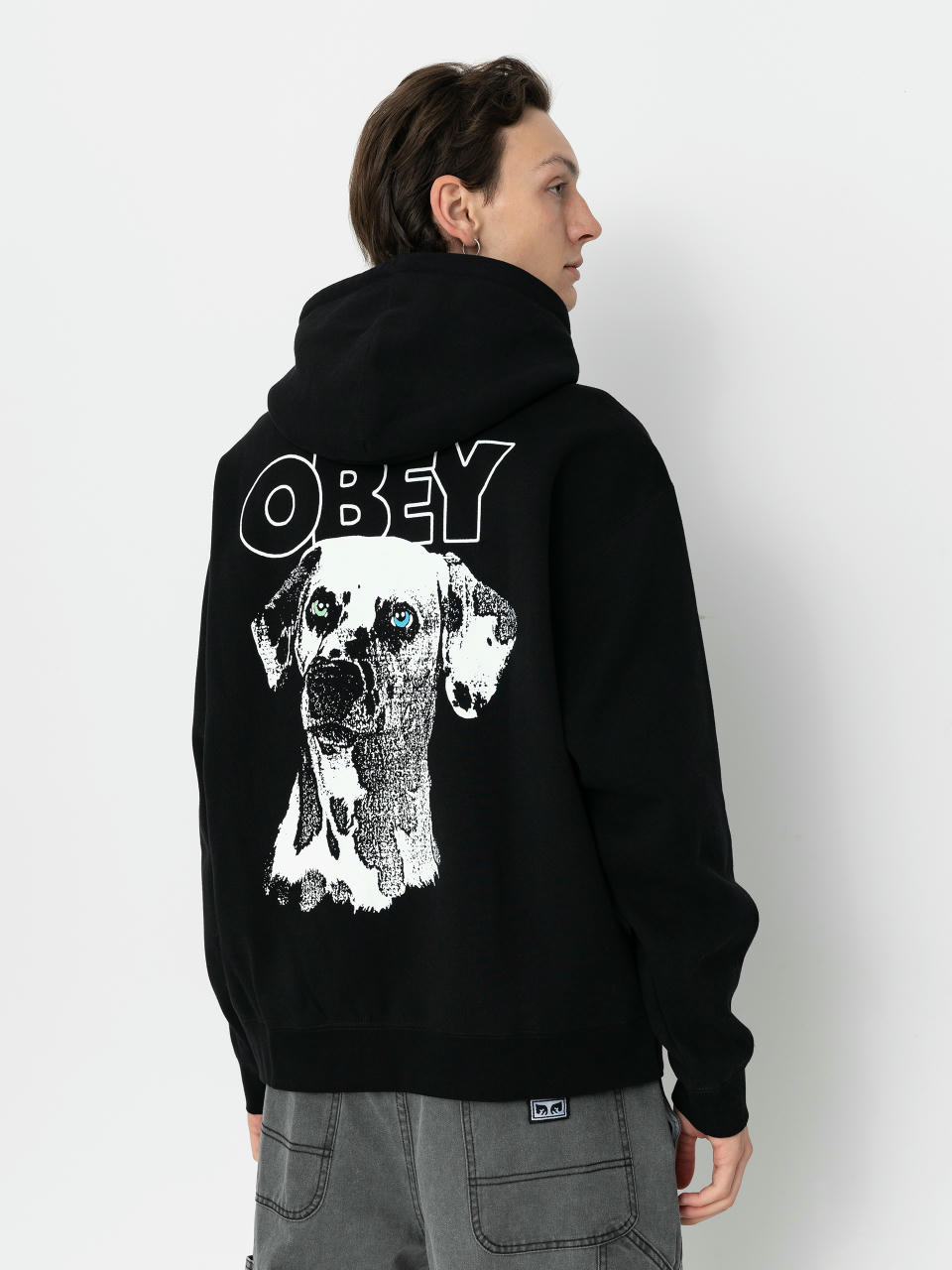 Суитшърт с качулка OBEY Dalmation HD (black)