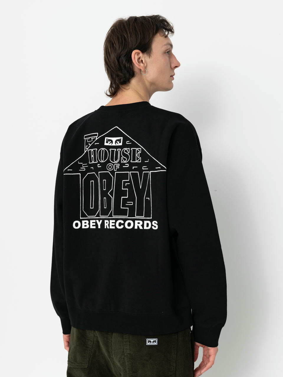 Суитшърт OBEY House Of Obey Records (black)