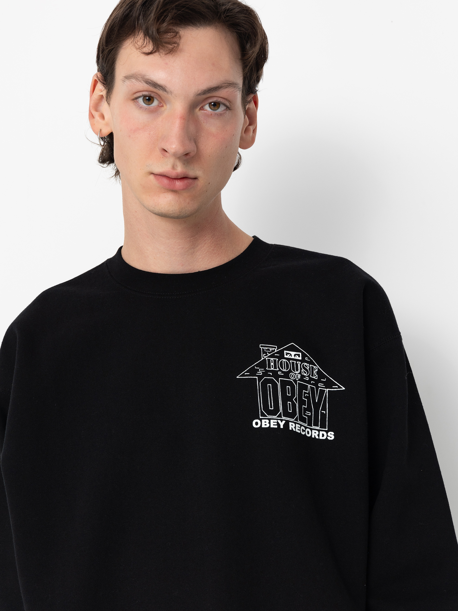 Суитшърт OBEY House Of Obey Records (black)