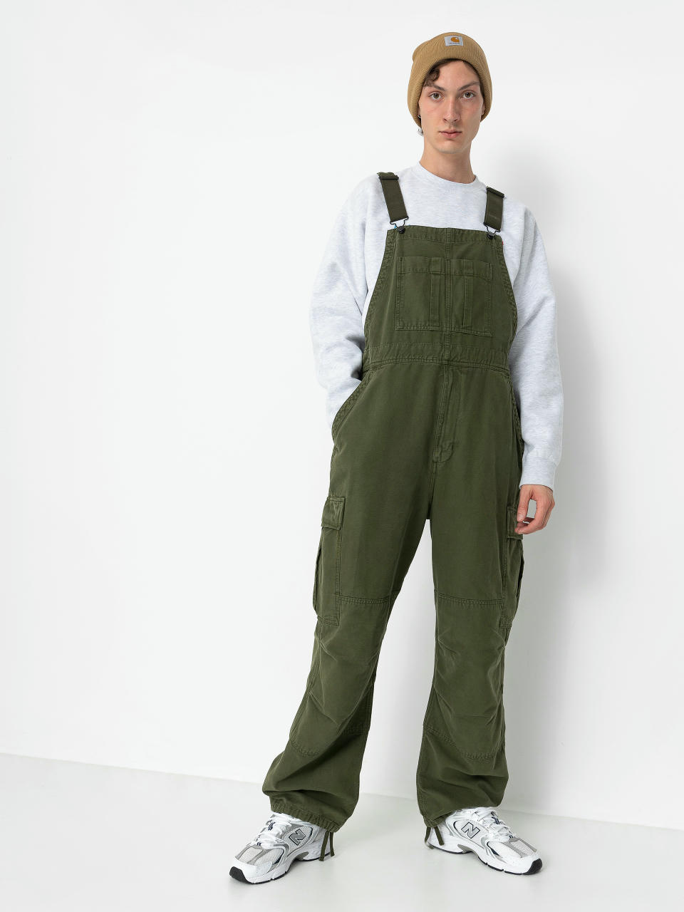 Панталони Carhartt WIP Cargo Bib Overall (tarragon)