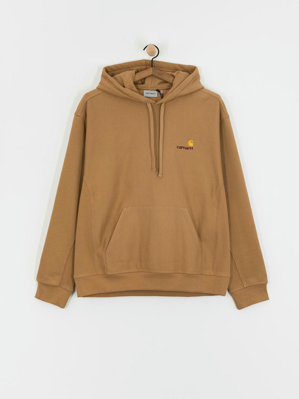 Суитшърт с качулка Carhartt WIP American Script HD (peanut)