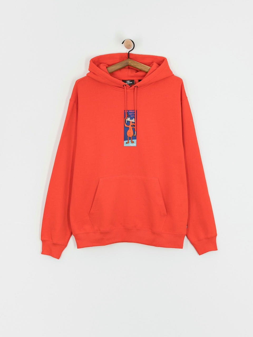 Суитшърт с качулка Volcom Olivmoose HD (bright red)