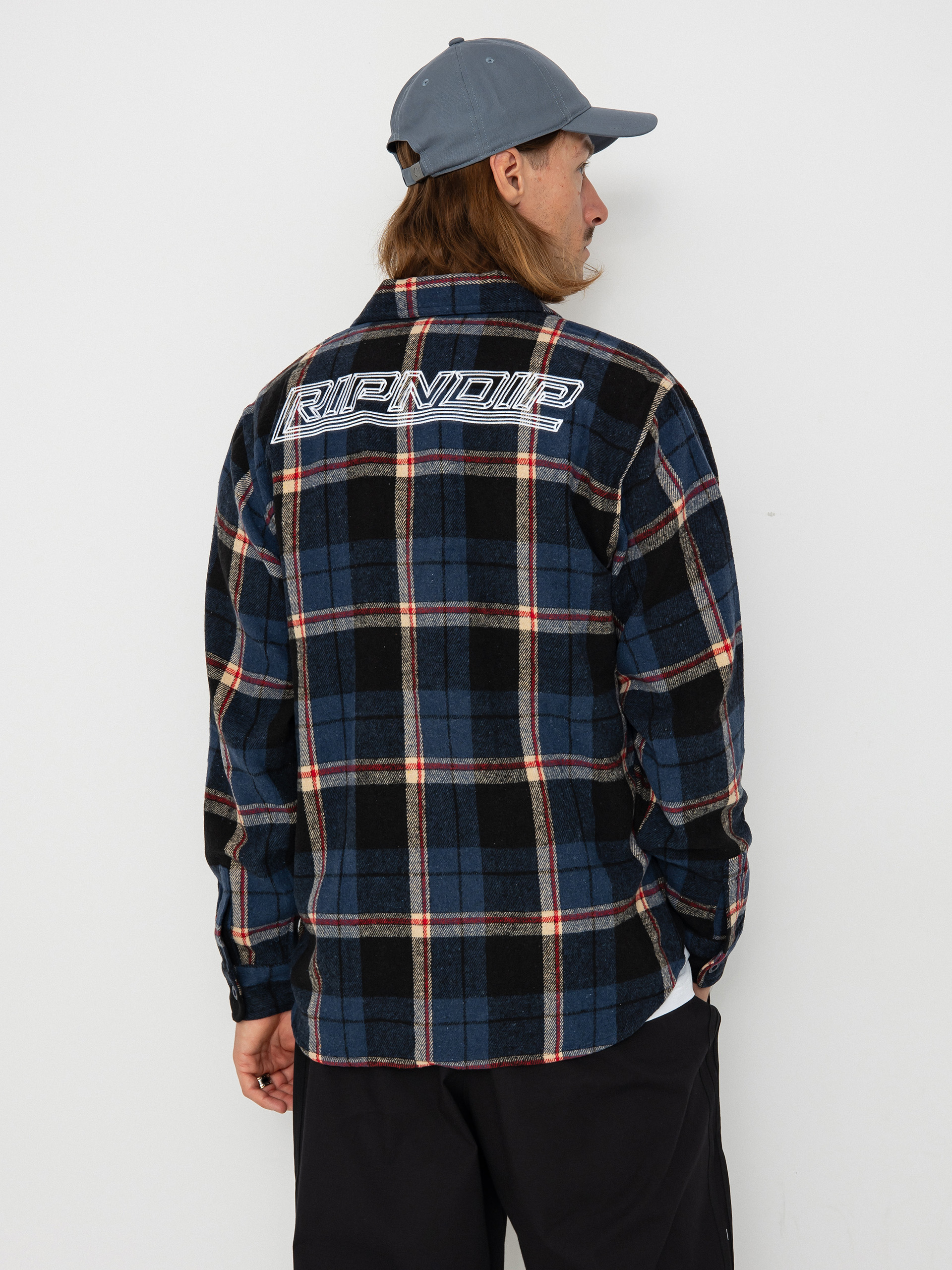 Риза RipNDip Robo Button Up Flannel (navy)