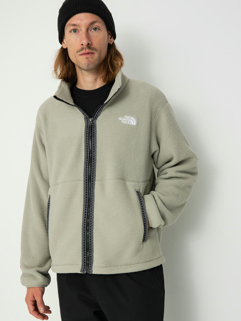 Мъжки Поларени суитшърт The North Face Tnf Fleeski FZ (clay grey)