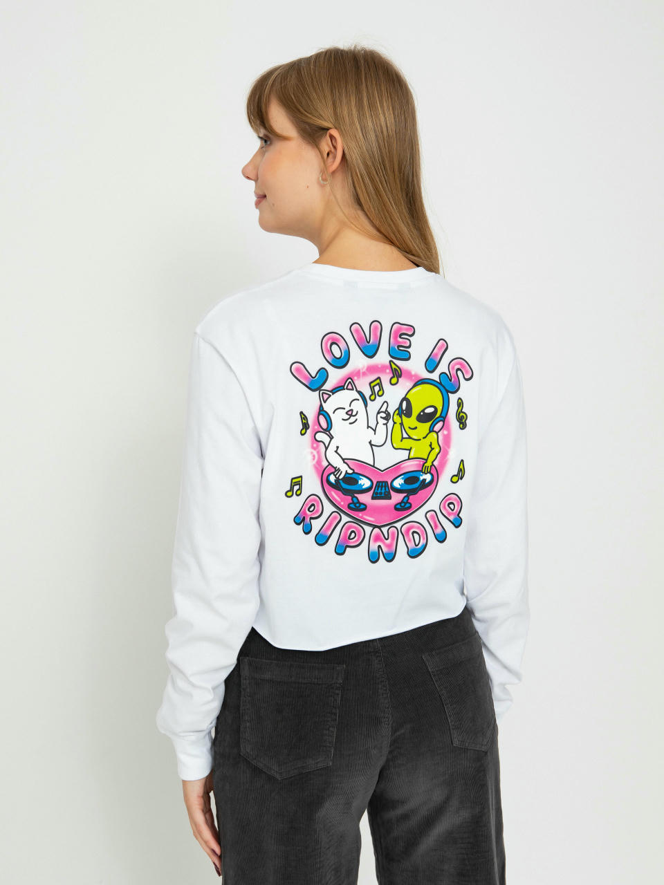 Блуза RipNDip Love Is Ripndip Cropped (white)