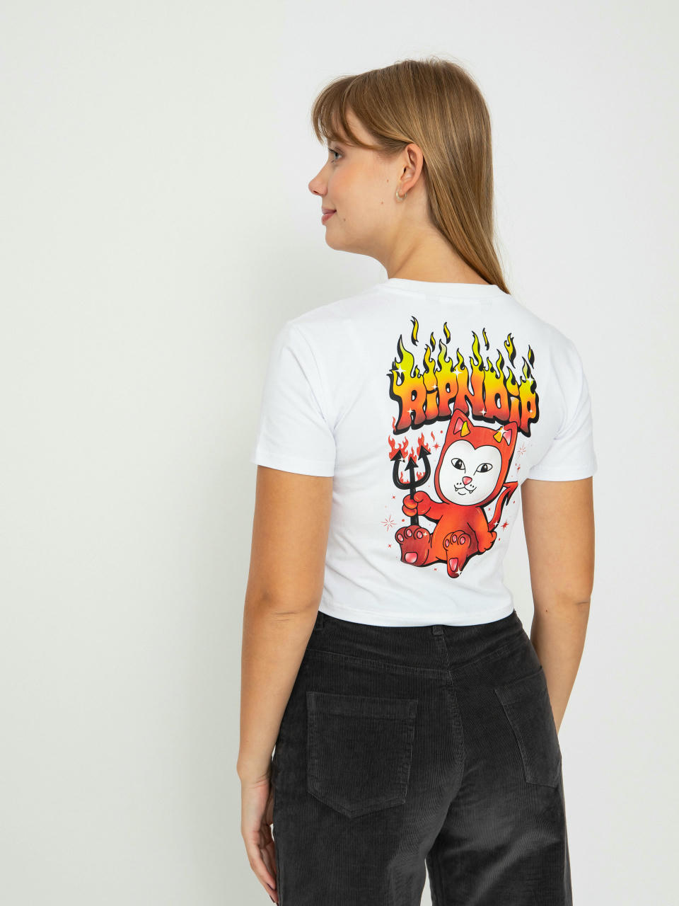 Тениска RipNDip Scary Cute Cropped Baby (white)