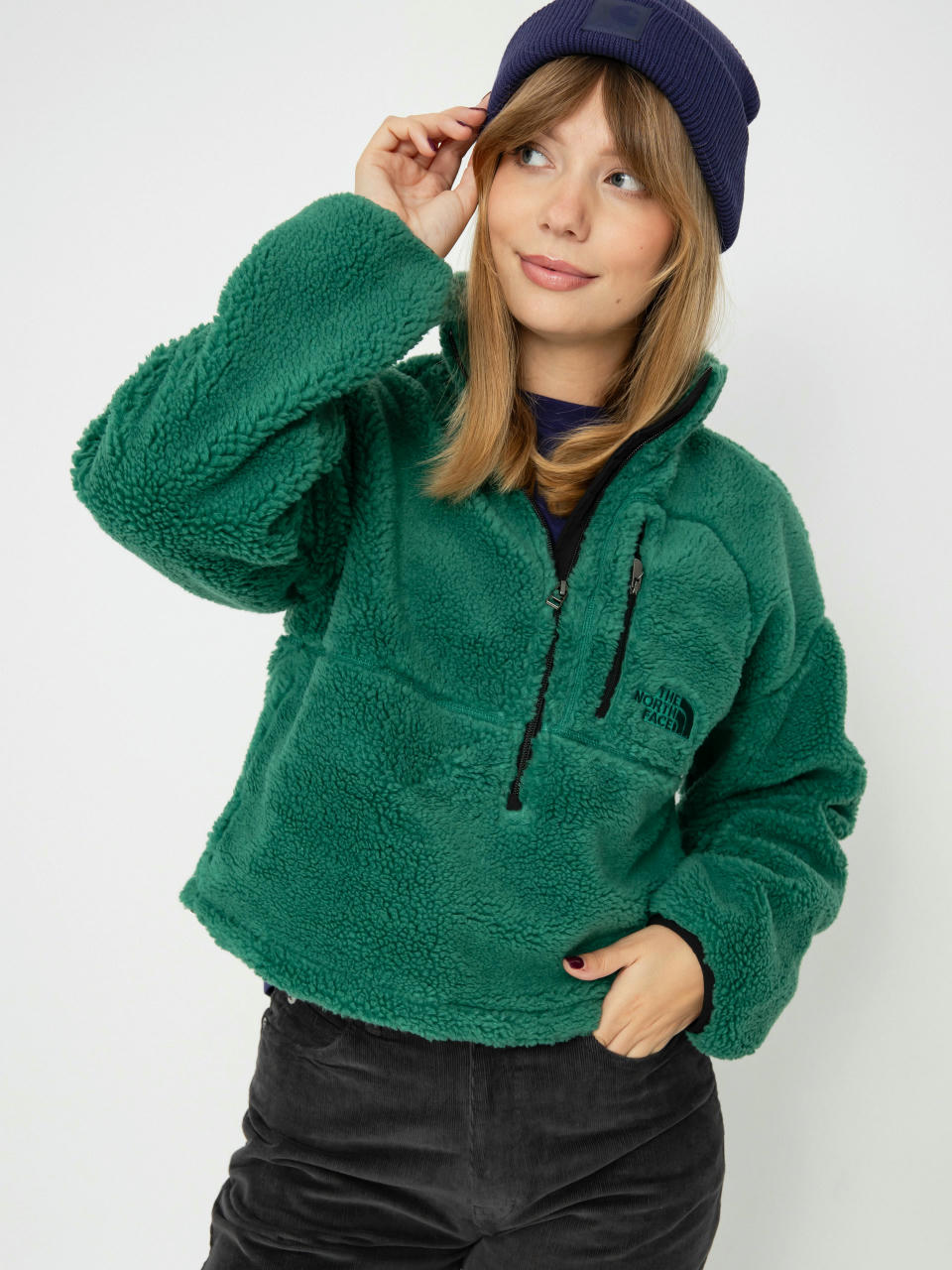 Яке The North Face Extreme Pile 2 Pullover Wmn (evergreen/tnf black)