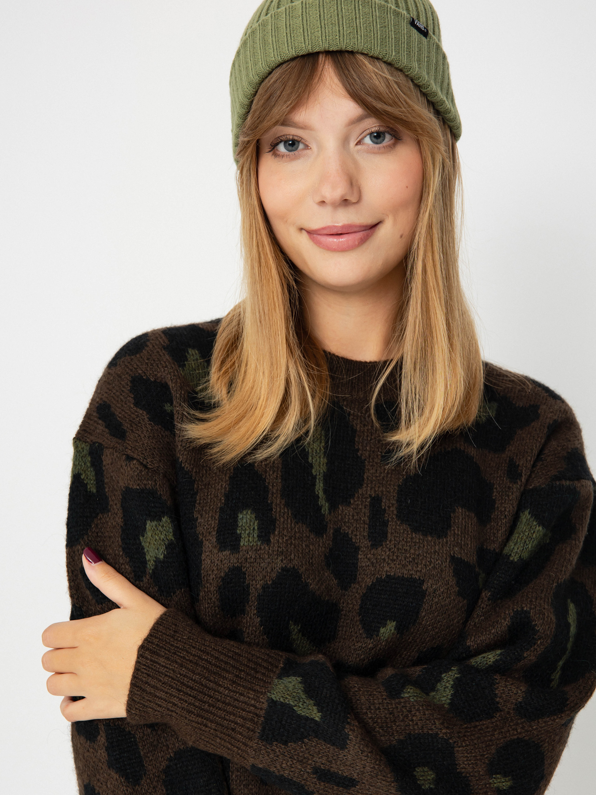 Пуловер Carhartt WIP Merton Wmn (camo leo jacquard/tamarind)