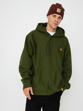 Суитшърт с качулка Carhartt WIP American Script HD (tarragon)