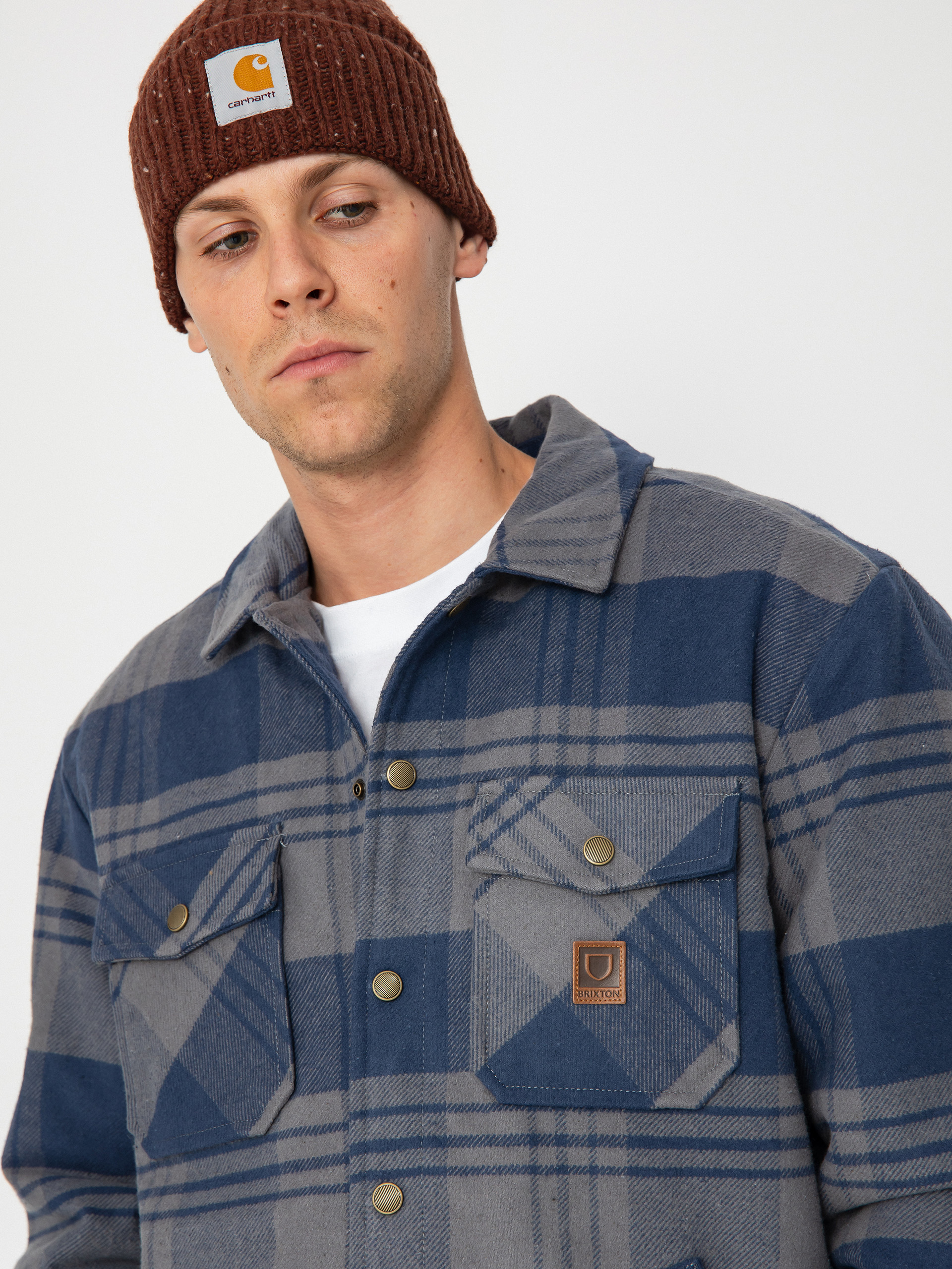 Яке Brixton Durham Lined (washed navy/beige plaid)