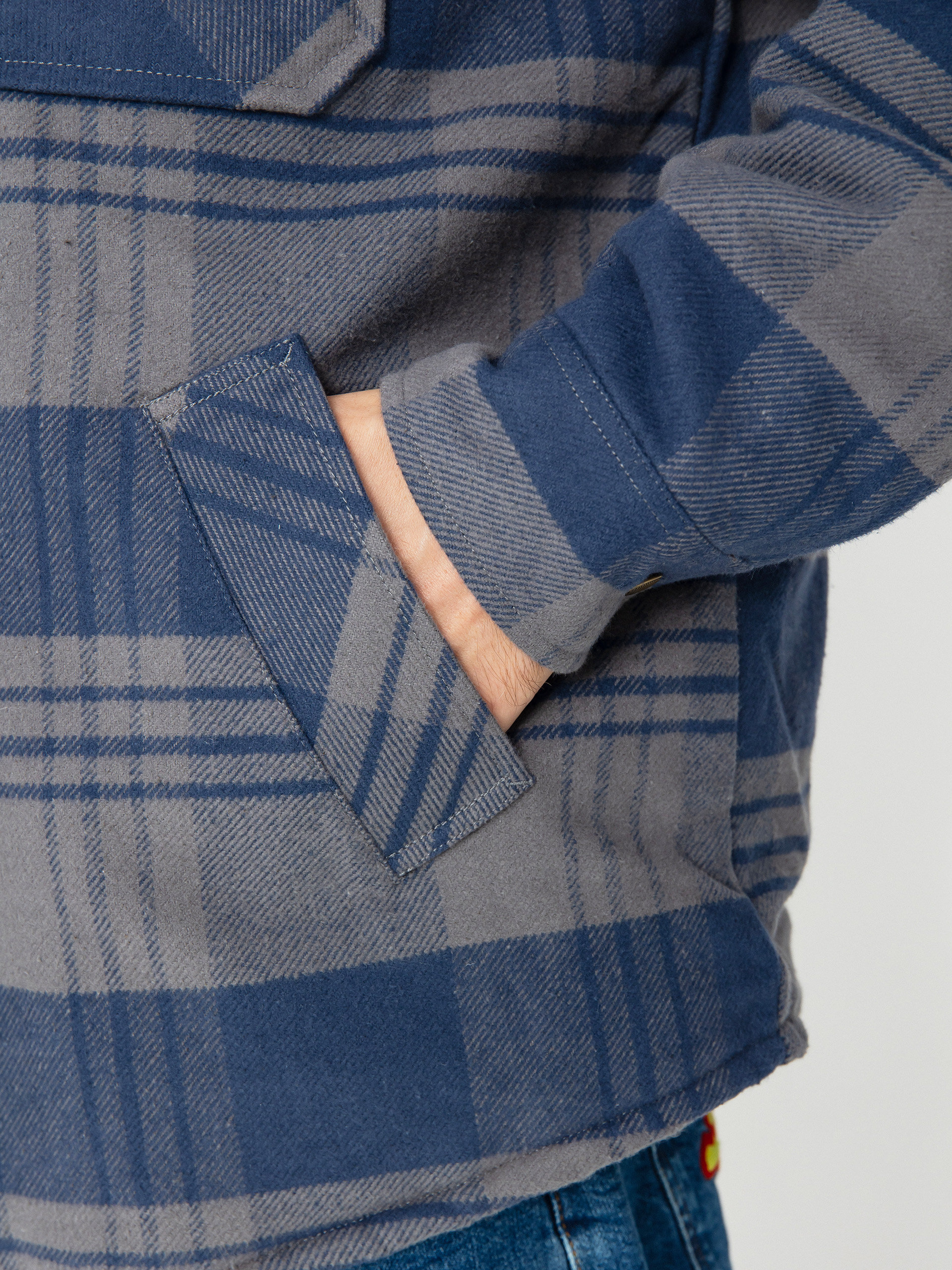 Яке Brixton Durham Lined (washed navy/beige plaid)