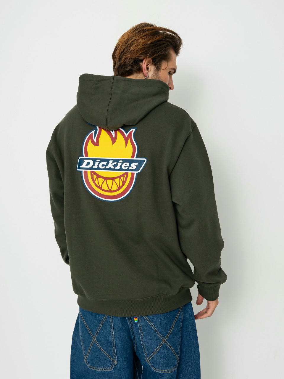 Суитшърт с качулка Dickies X Spitfire Hoodie HD (olive green)