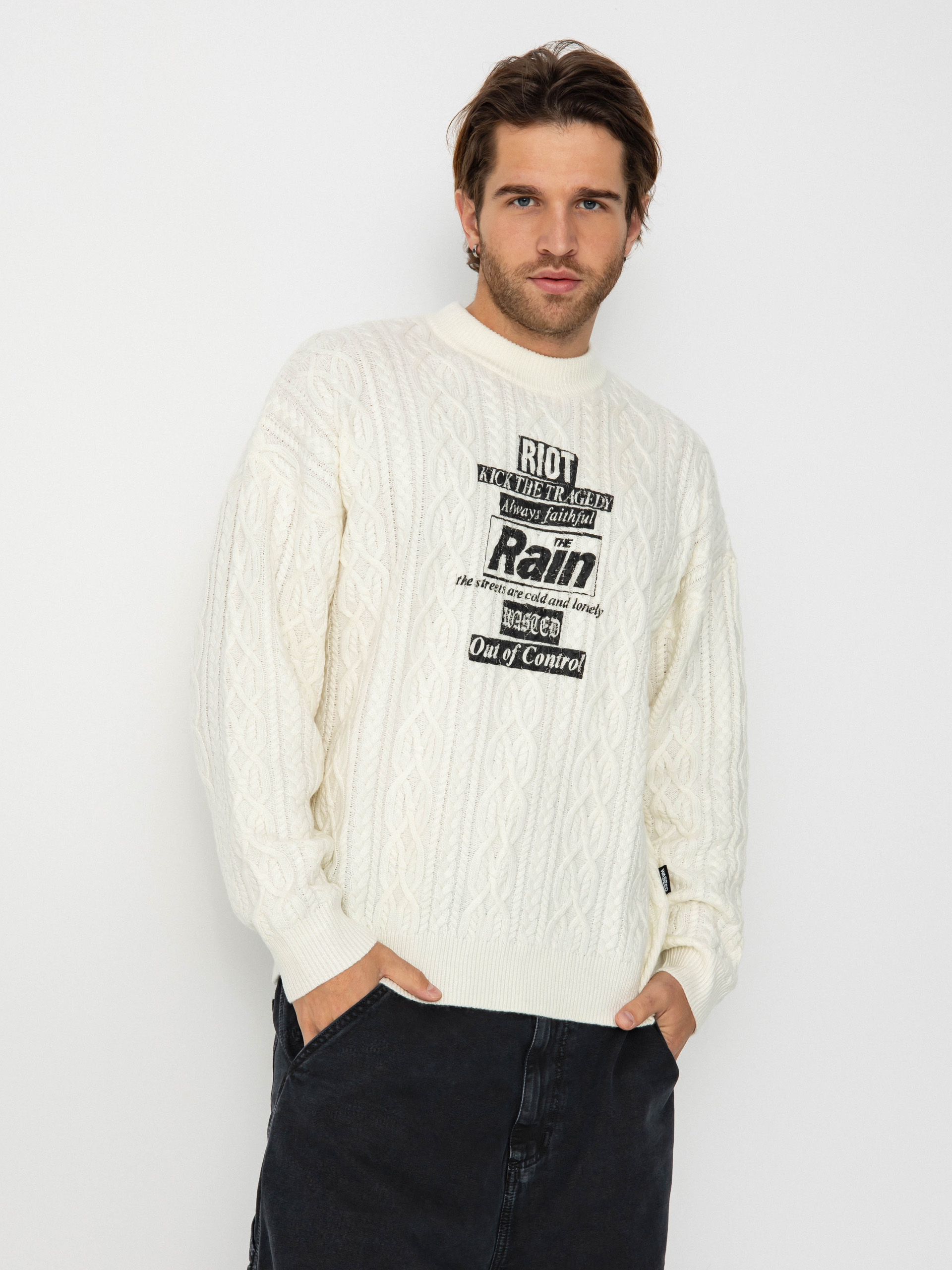 Пуловер Wasted Paris Rain Cable Knit (off white)