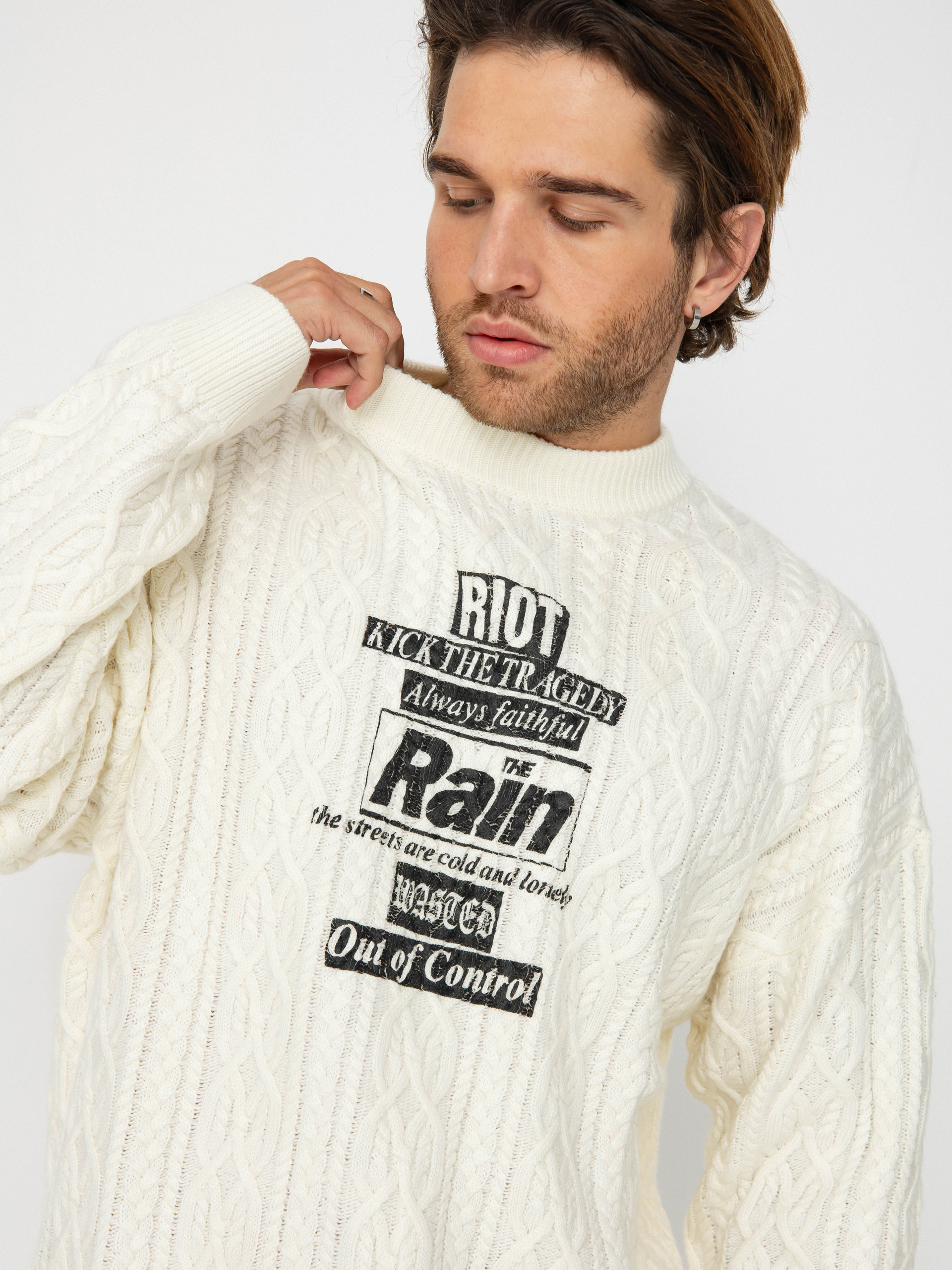 Пуловер Wasted Paris Rain Cable Knit (off white)