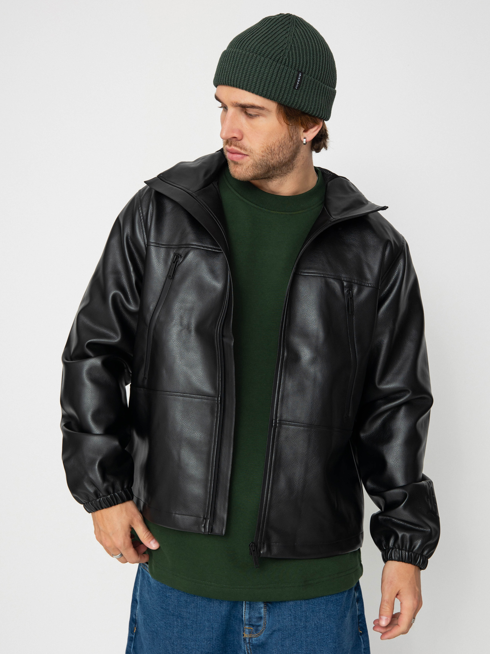 Яке Wasted Paris Kingdom Faux Leather Windbreaker (black)