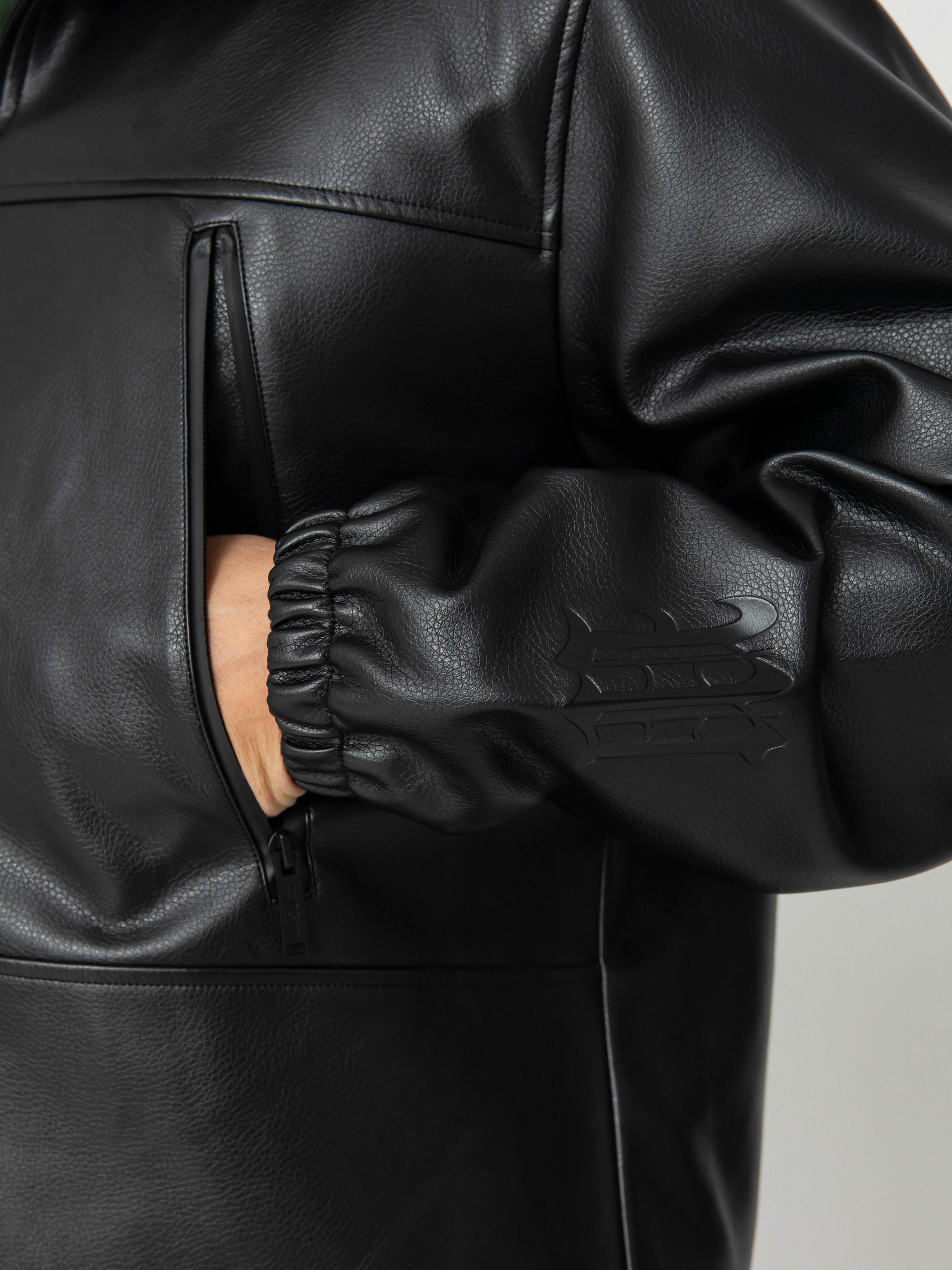 Яке Wasted Paris Kingdom Faux Leather Windbreaker (black)