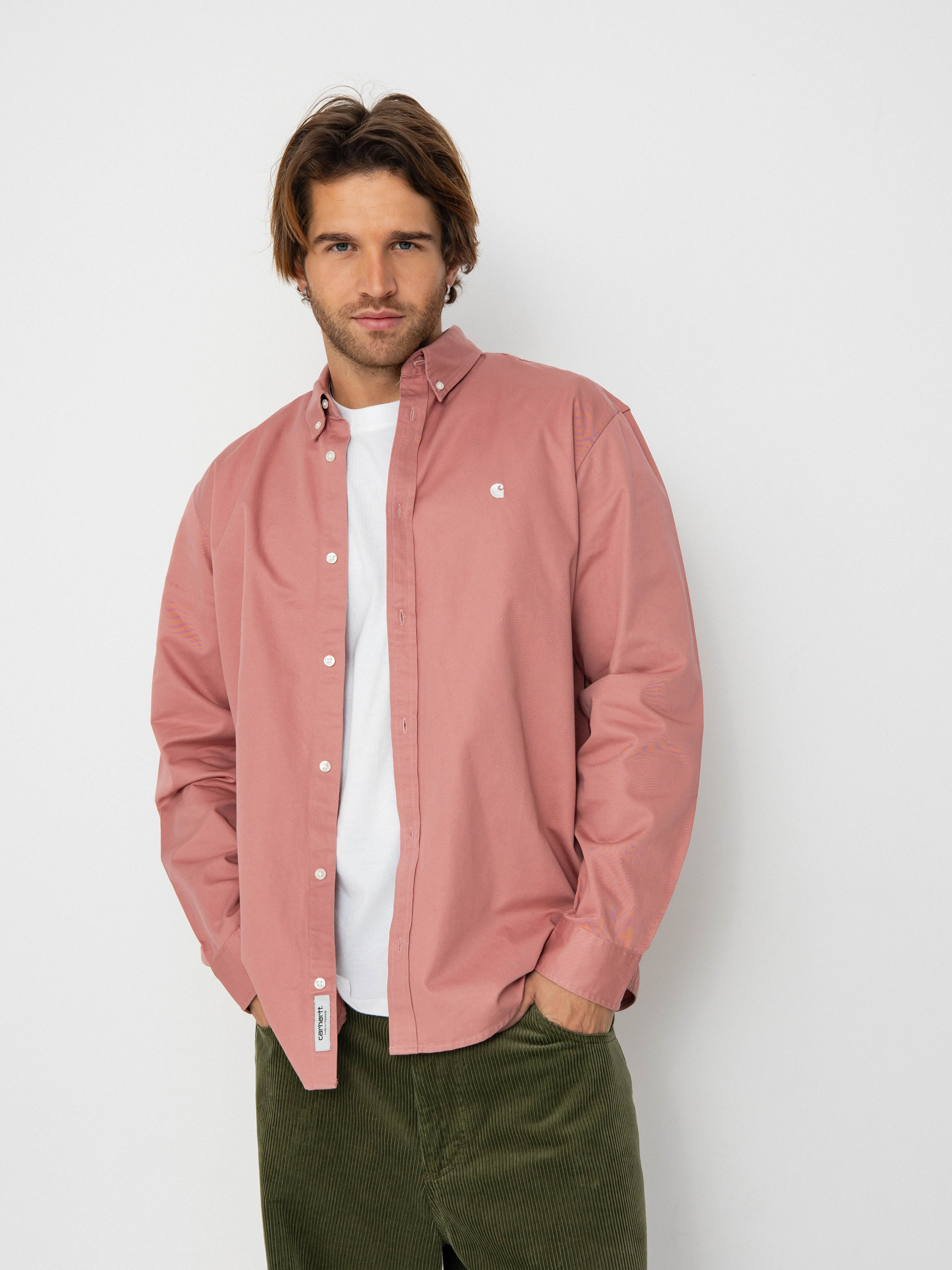 Риза Carhartt WIP Madison (dusty rose/wax)