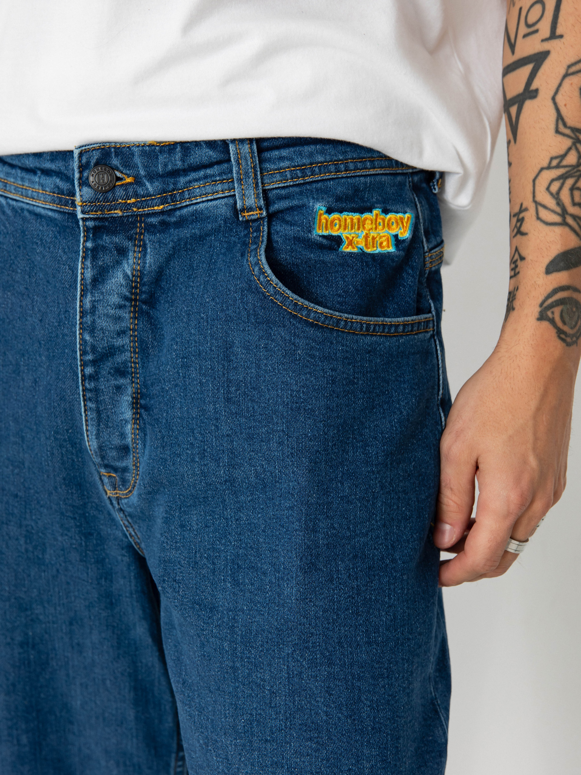 Панталони Homeboy X Tra Monster Denim (washed blue)
