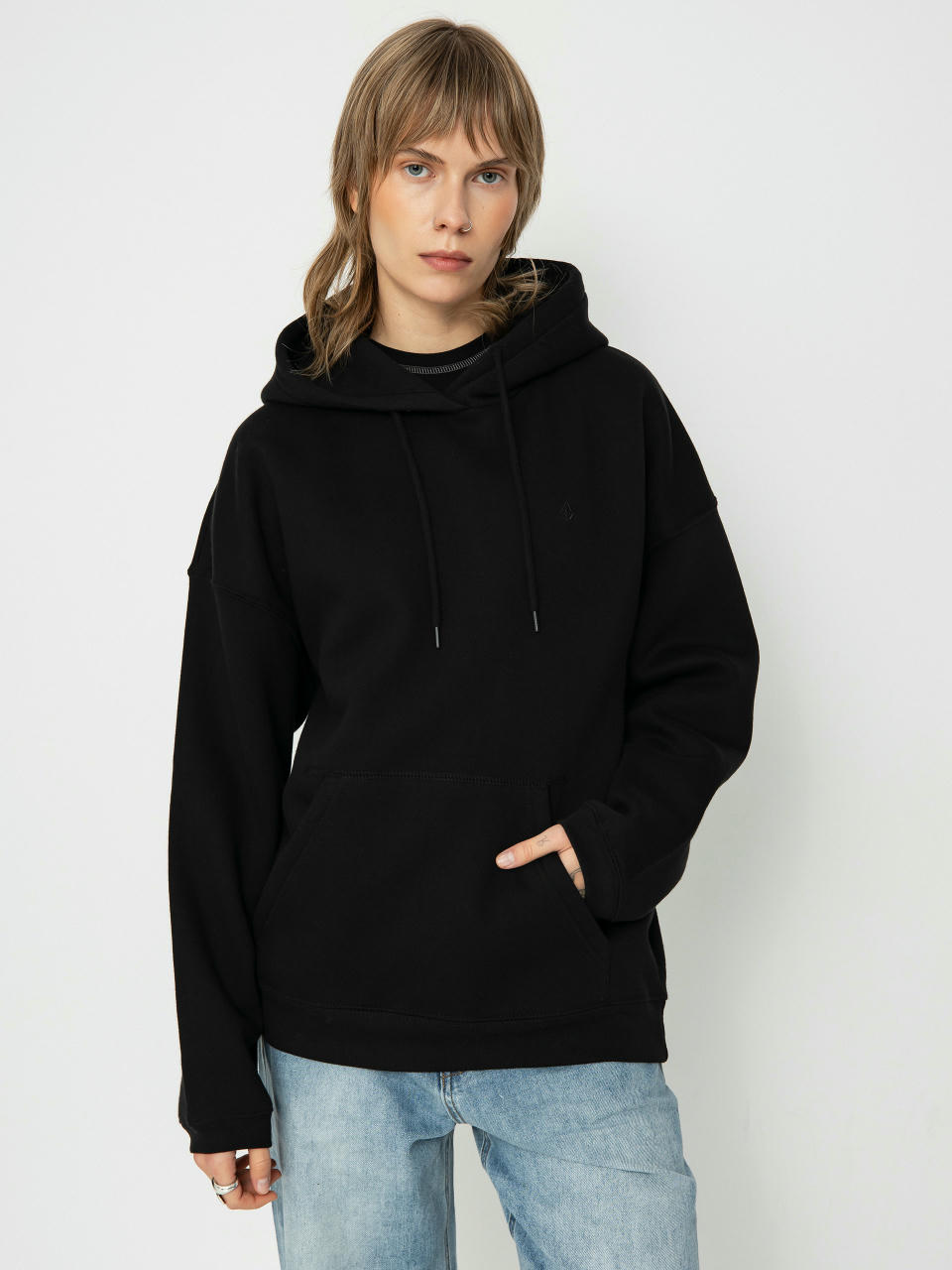 Суитшърт с качулка Volcom Stone Heart Up HD Wmn (black)