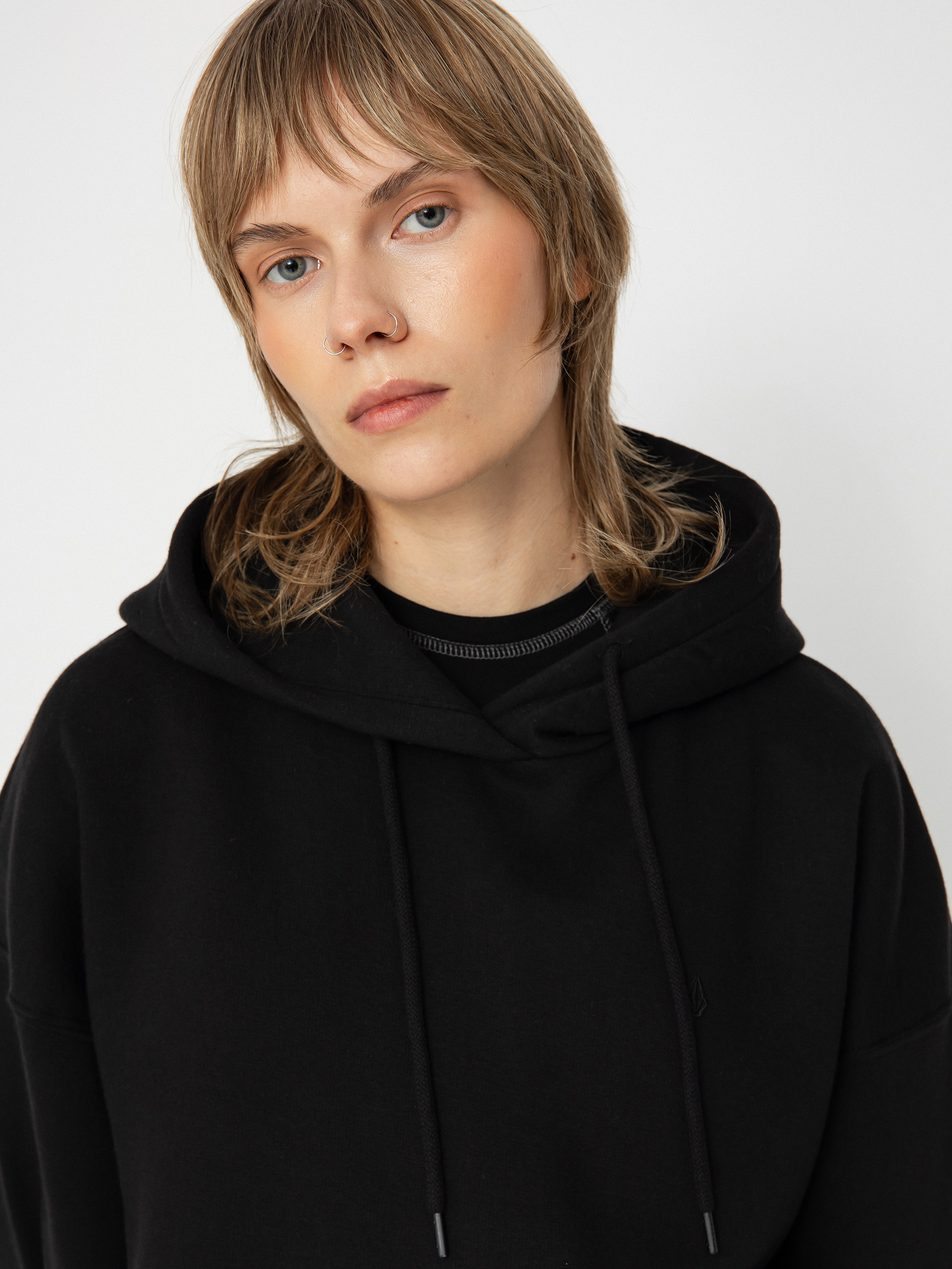 Суитшърт с качулка Volcom Stone Heart Up HD Wmn (black)