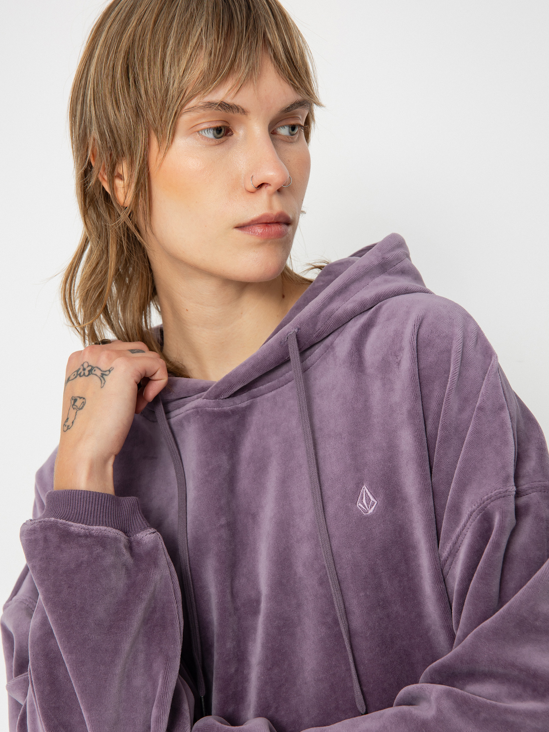Суитшърт с качулка Volcom Stone Heart Up Velvet HD Wmn (vintage violet)