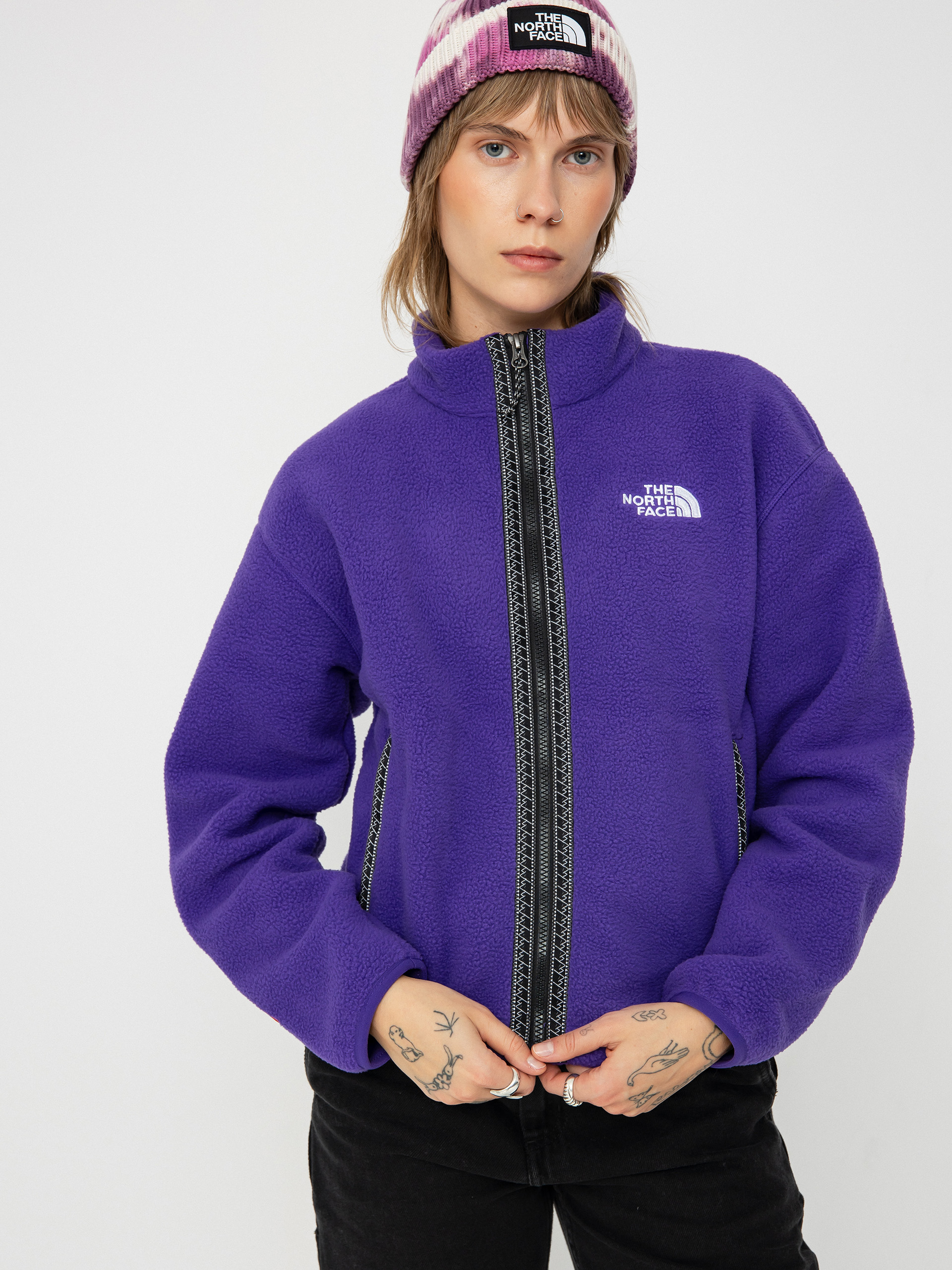 Поларени суитшърт The North Face Tnf Fleeski FZ Wmn (peak purple)