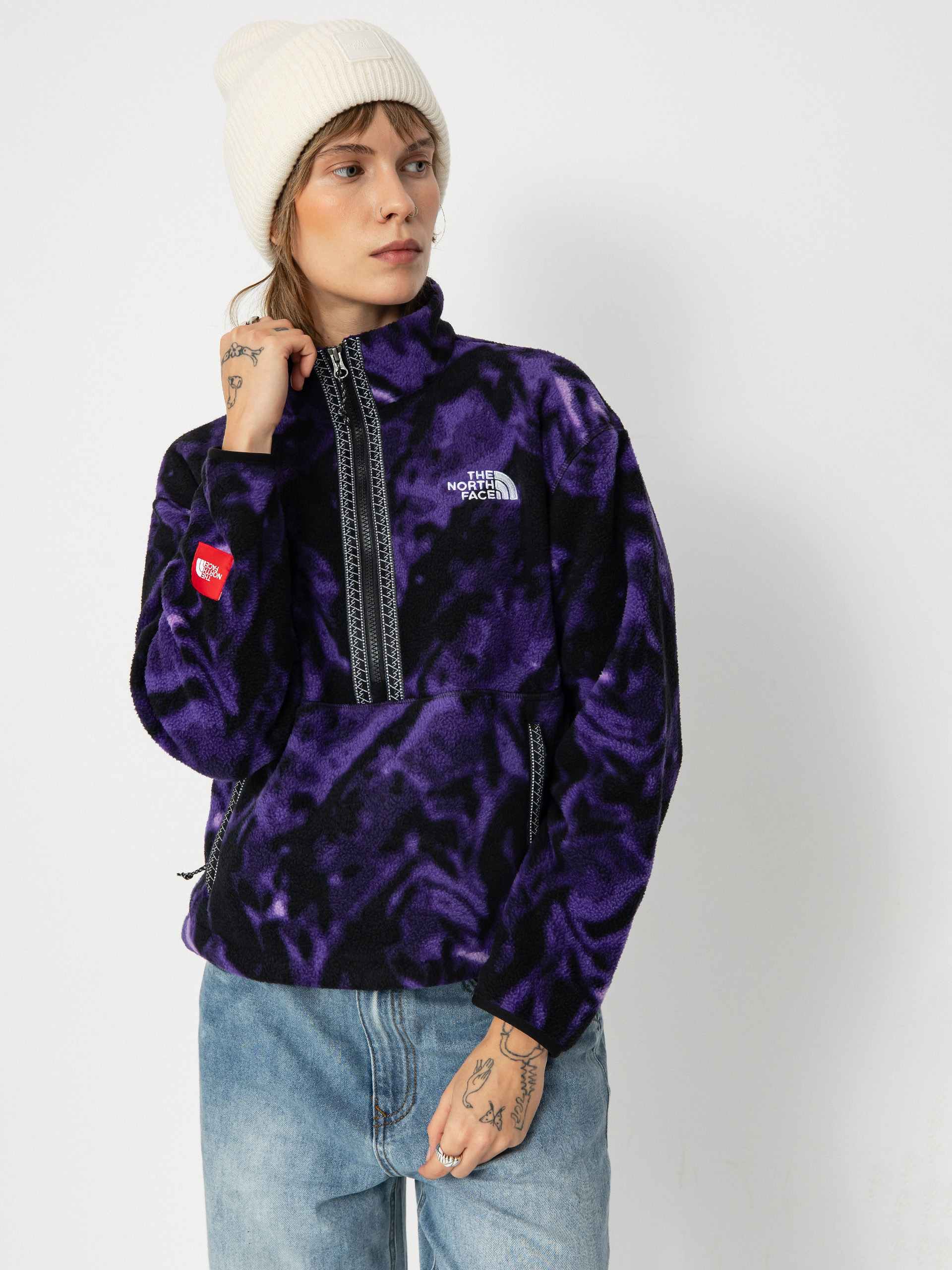 Дамски Поларени суитшърт The North Face Tnf Fleeski 1/4 Zip (peak purple 3d summit m)