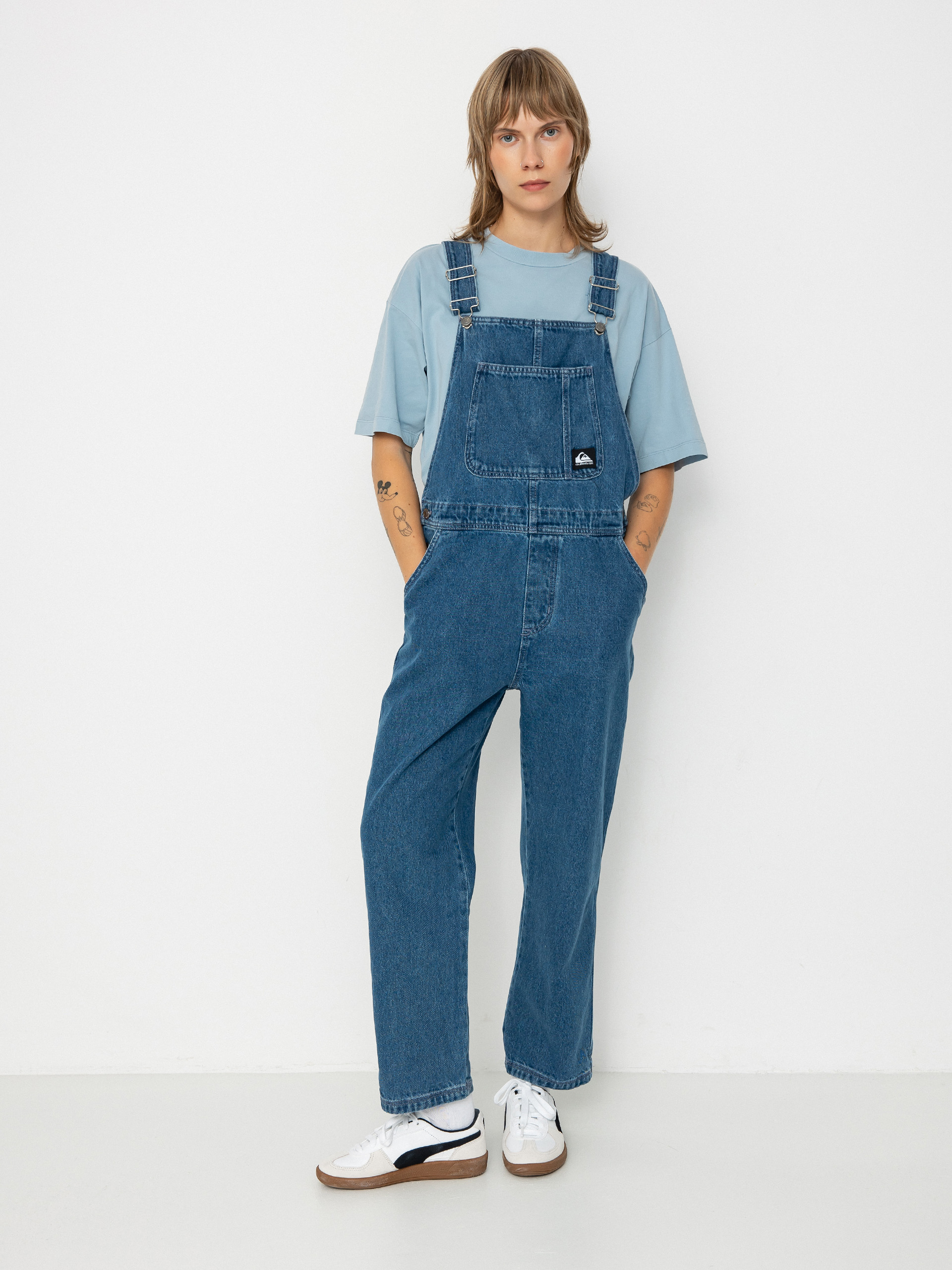 Панталони Quiksilver Uni Classic Denim Dungaree Wmn (estate blue)