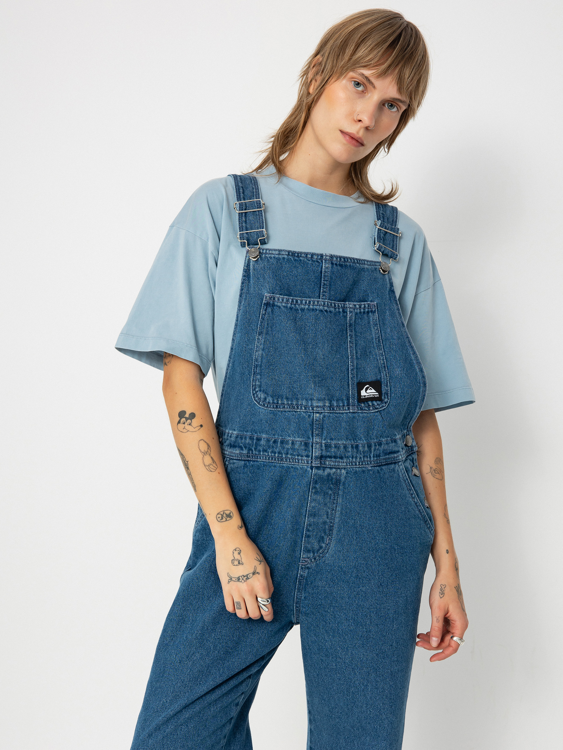 Панталони Quiksilver Uni Classic Denim Dungaree Wmn (estate blue)