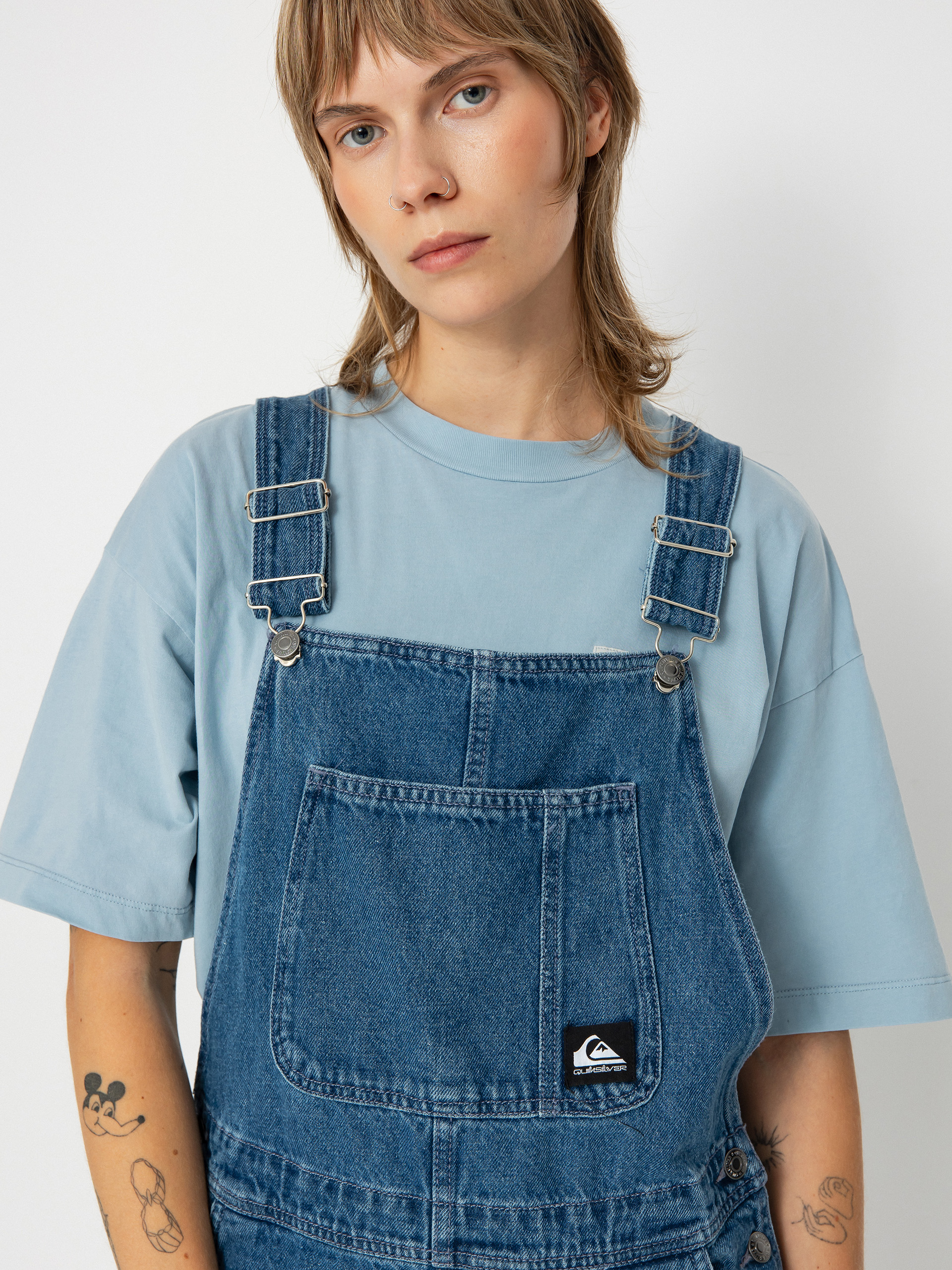Панталони Quiksilver Uni Classic Denim Dungaree Wmn (estate blue)