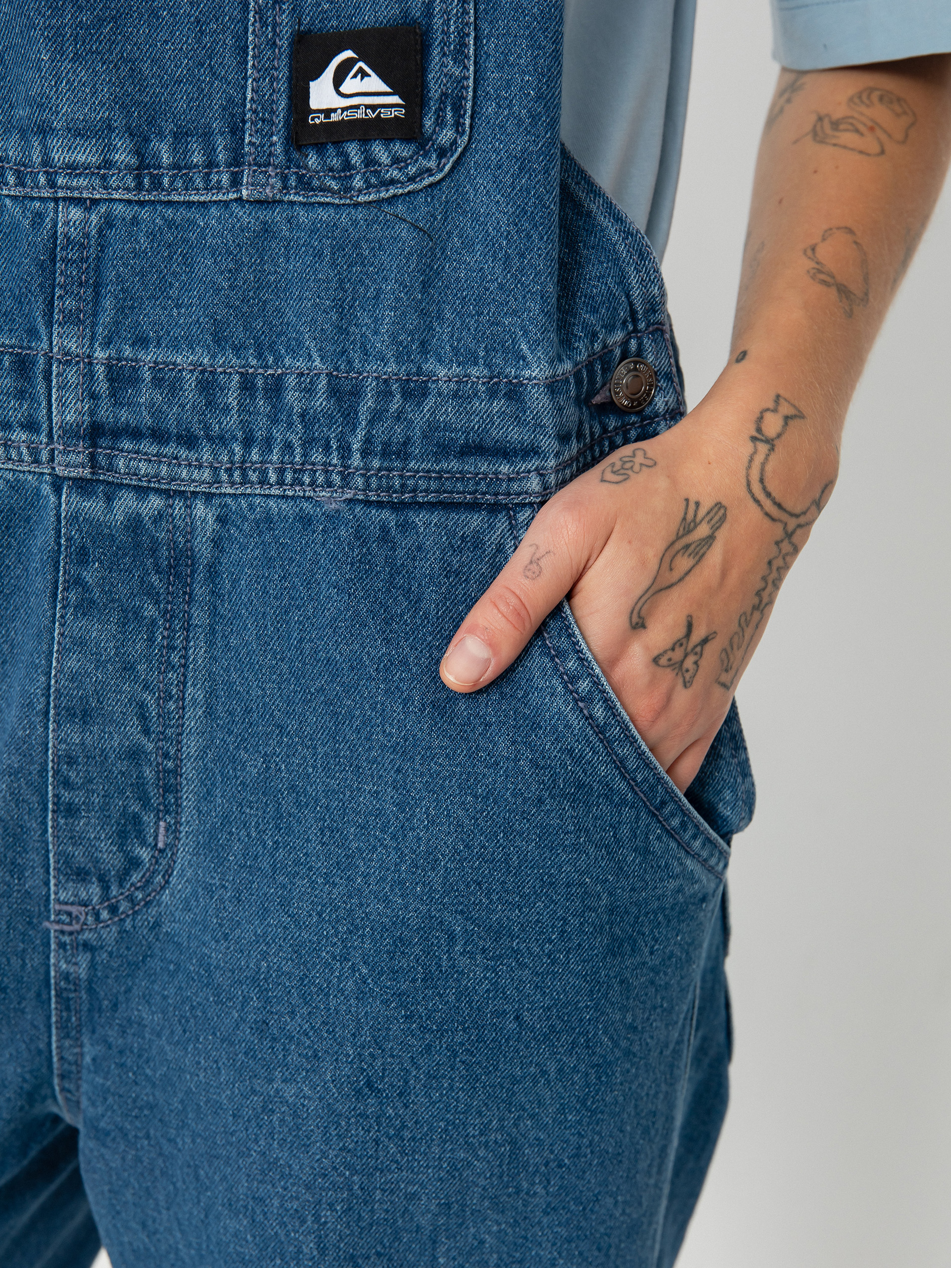 Панталони Quiksilver Uni Classic Denim Dungaree Wmn (estate blue)