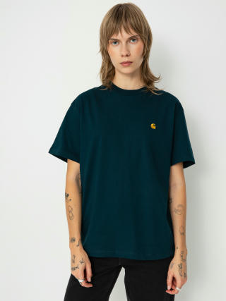 Тениска Carhartt WIP Chase Wmn (duck blue/gold)